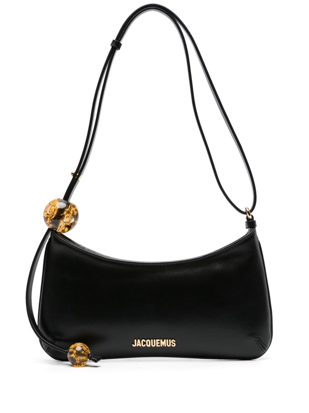 Jacquemus Le Bisou Perle leather shoulder bag - 黑色