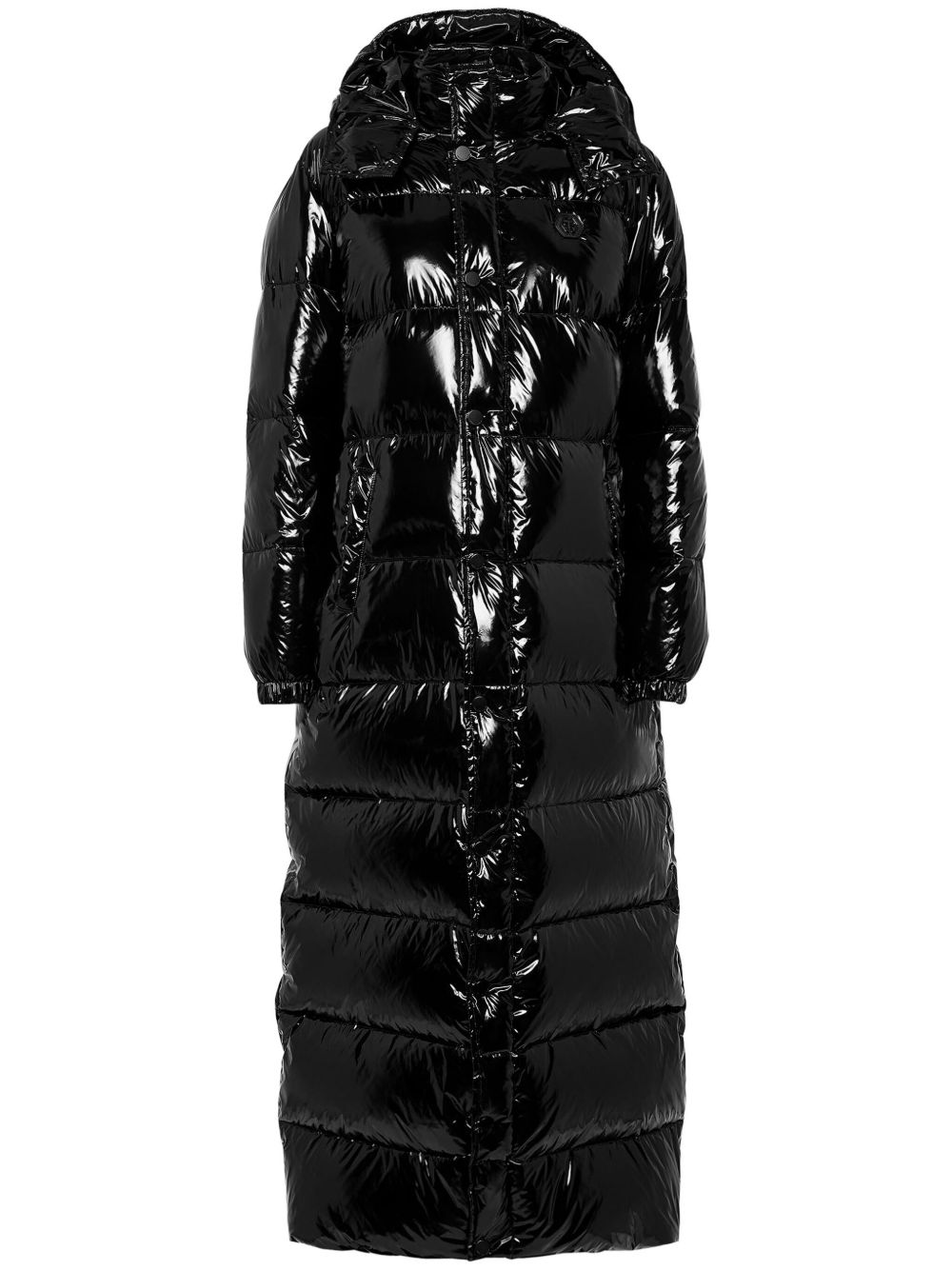 Philipp Plein 亮面羽绒夹克 - 黑色