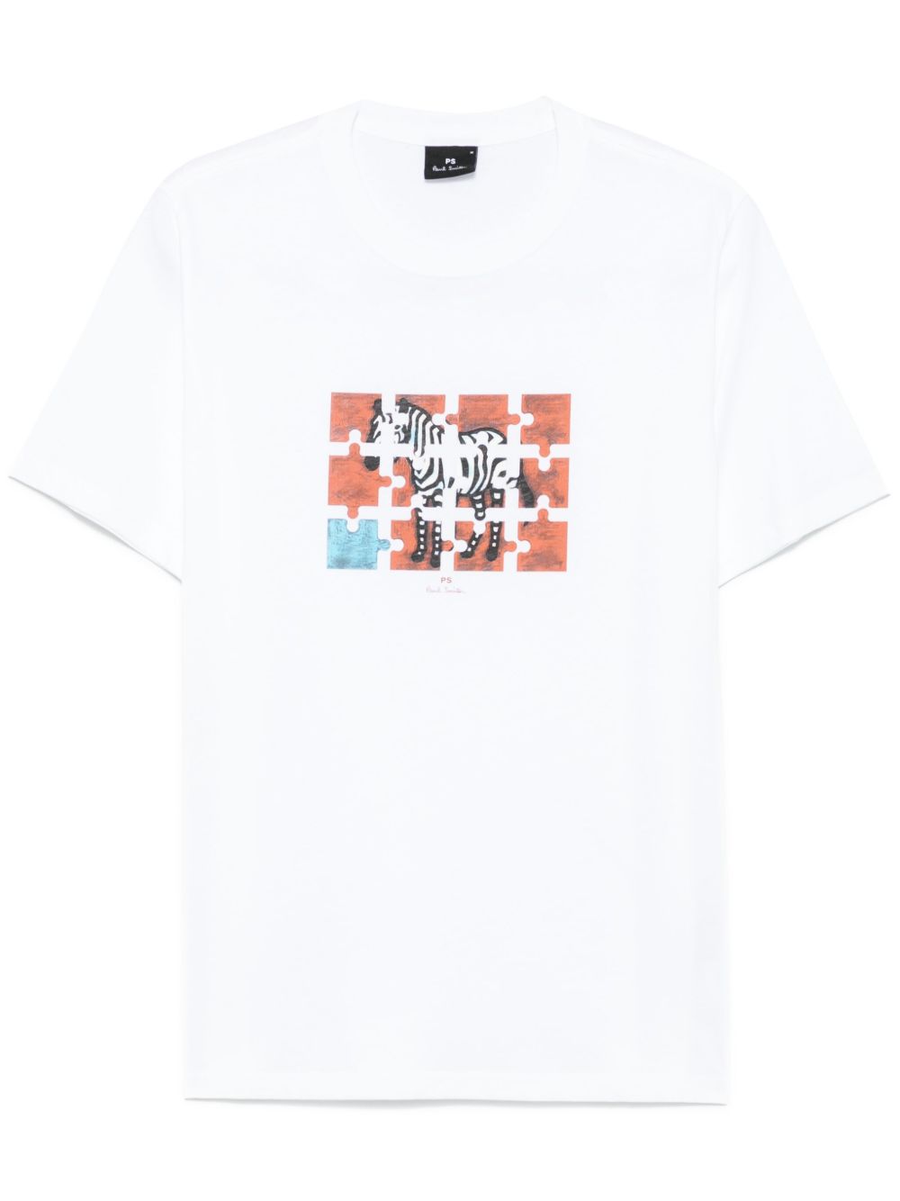 PS Paul Smith Jigsaw Zebra T恤 - 白色