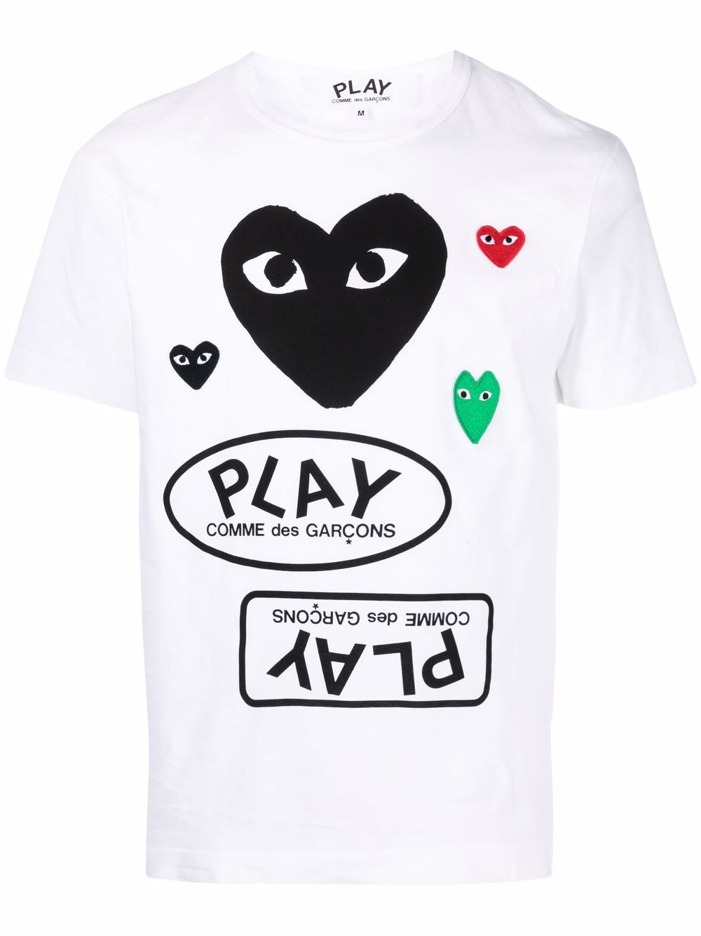 Comme Des Garçons Play 爱心logo印花T恤 - 白色