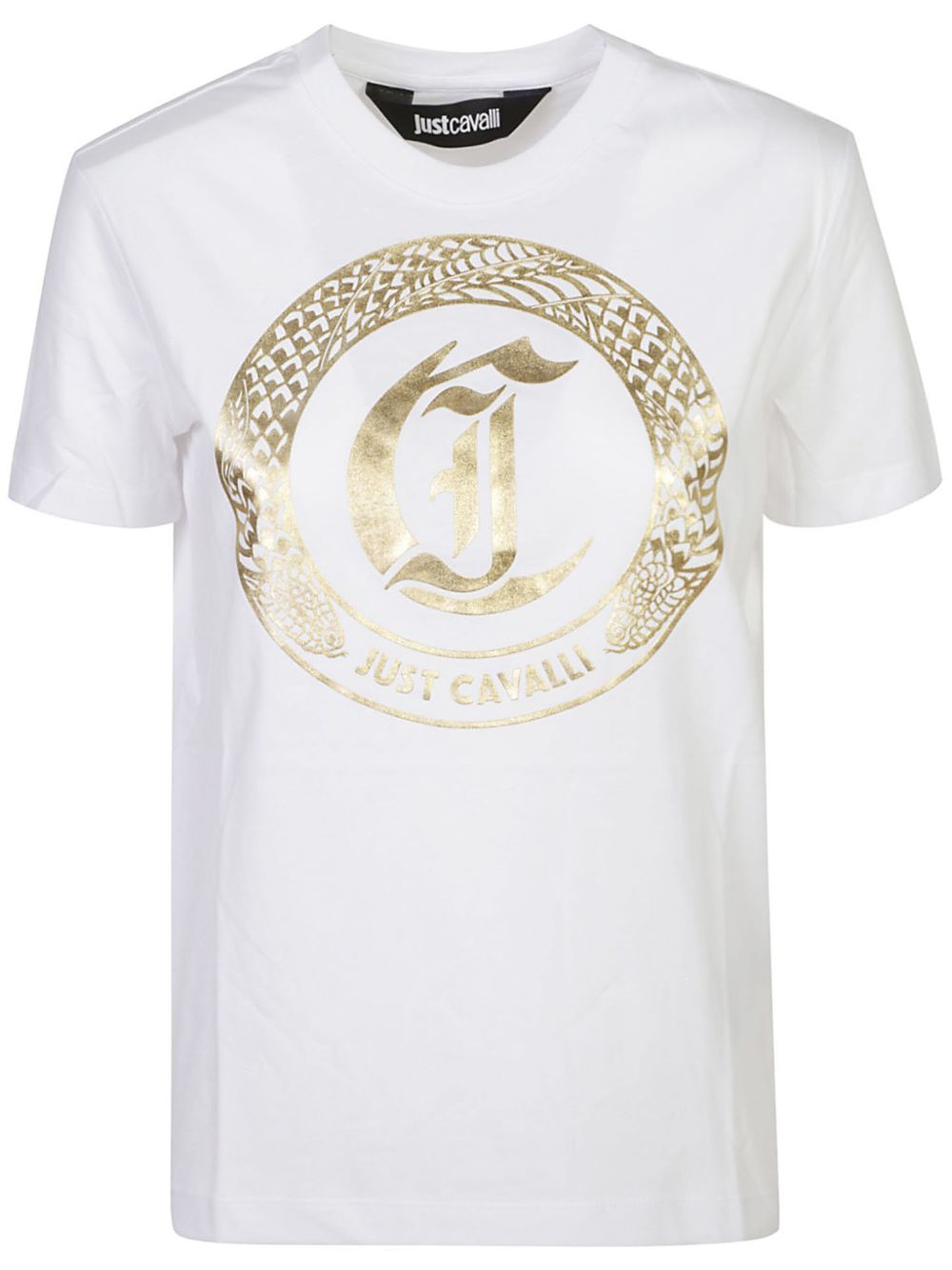 Just Cavalli logo印花T恤 - 白色