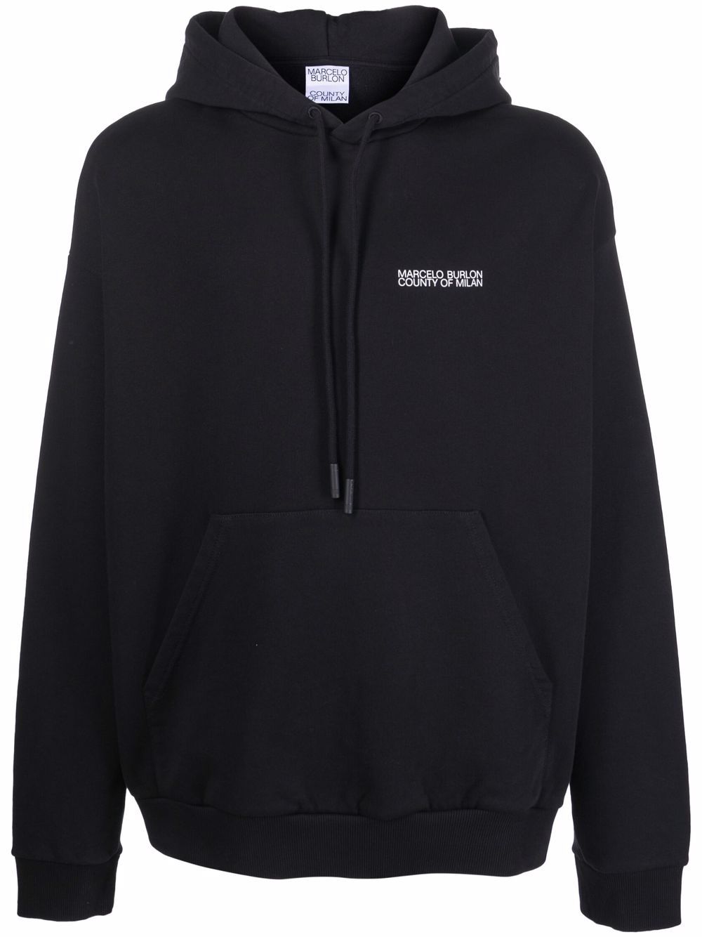 Marcelo Burlon County of Milan Cross 图案连帽衫 - 黑色