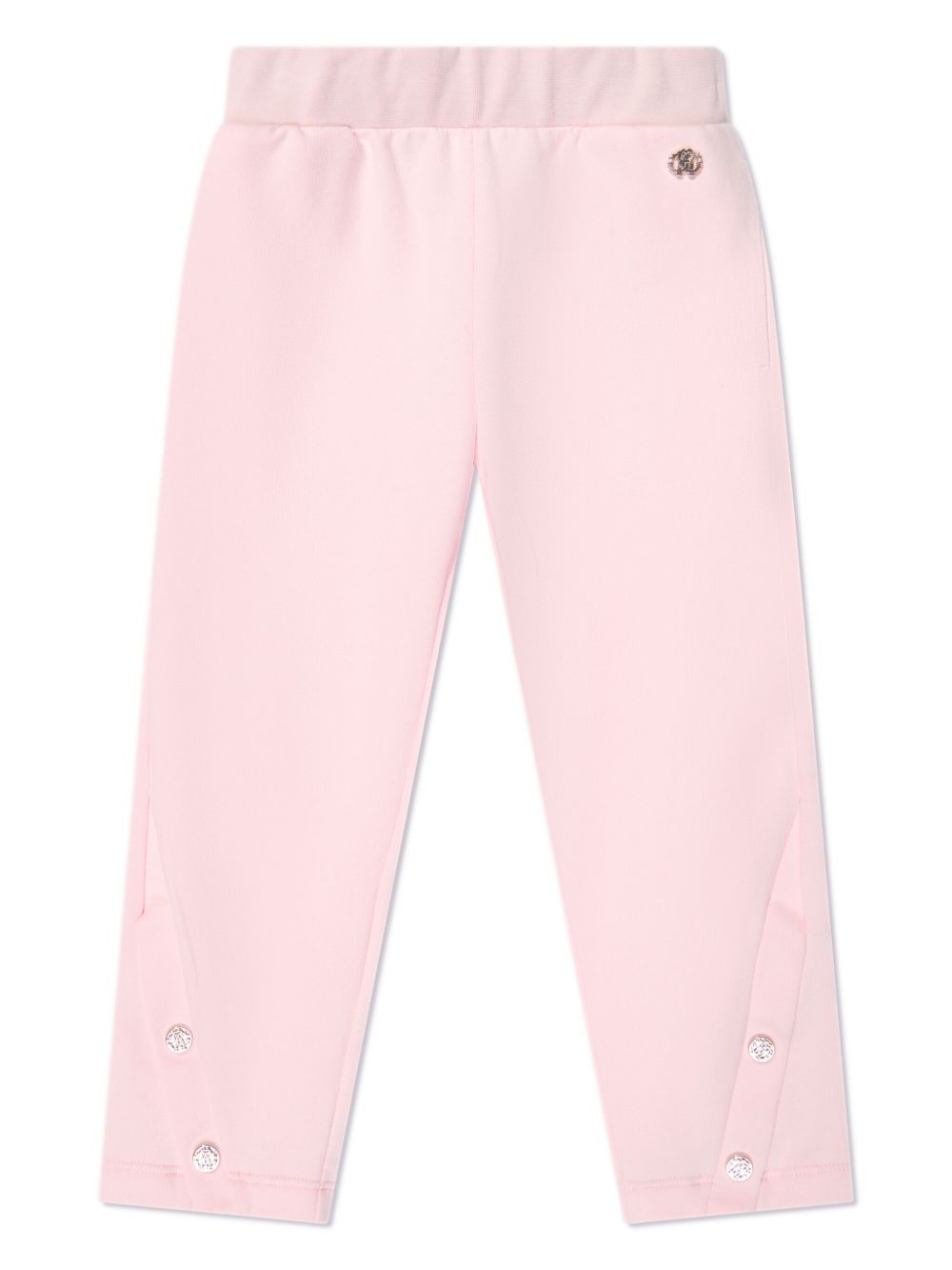 Roberto Cavalli Junior logo印花棉运动裤 - 粉色