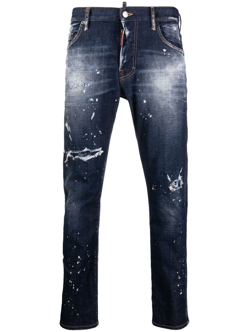 DSQUARED2 仿旧修身牛仔裤 - 蓝色