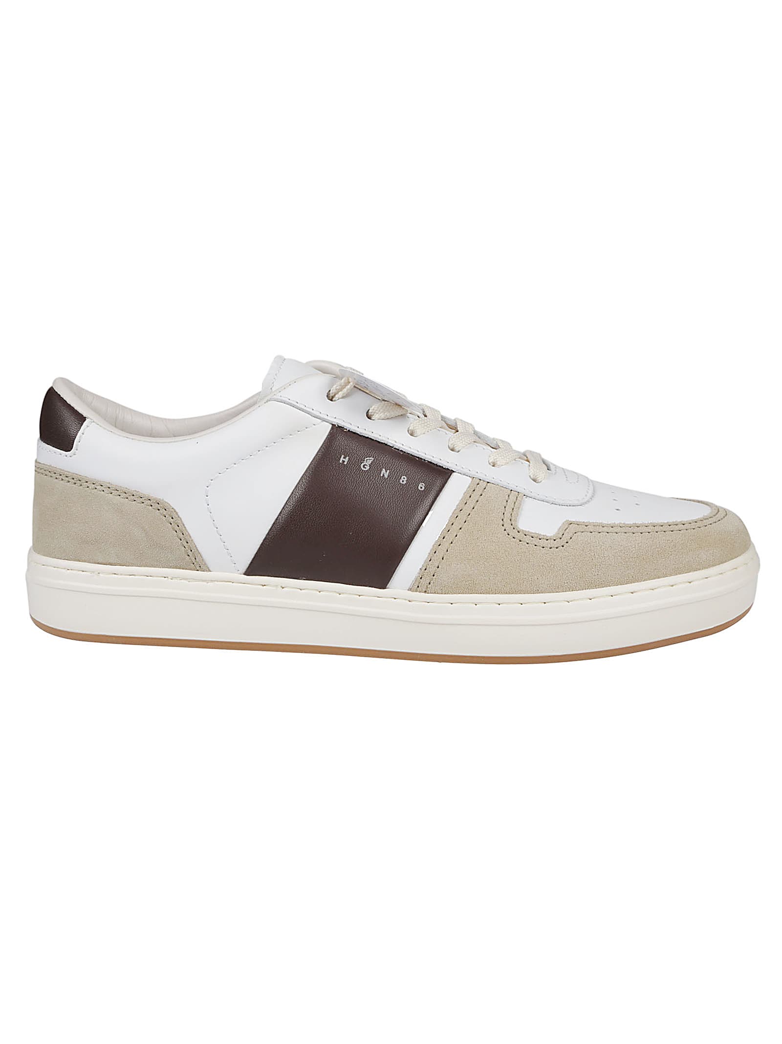 Hogan H-tv Logo Printed Panelled Sneakers