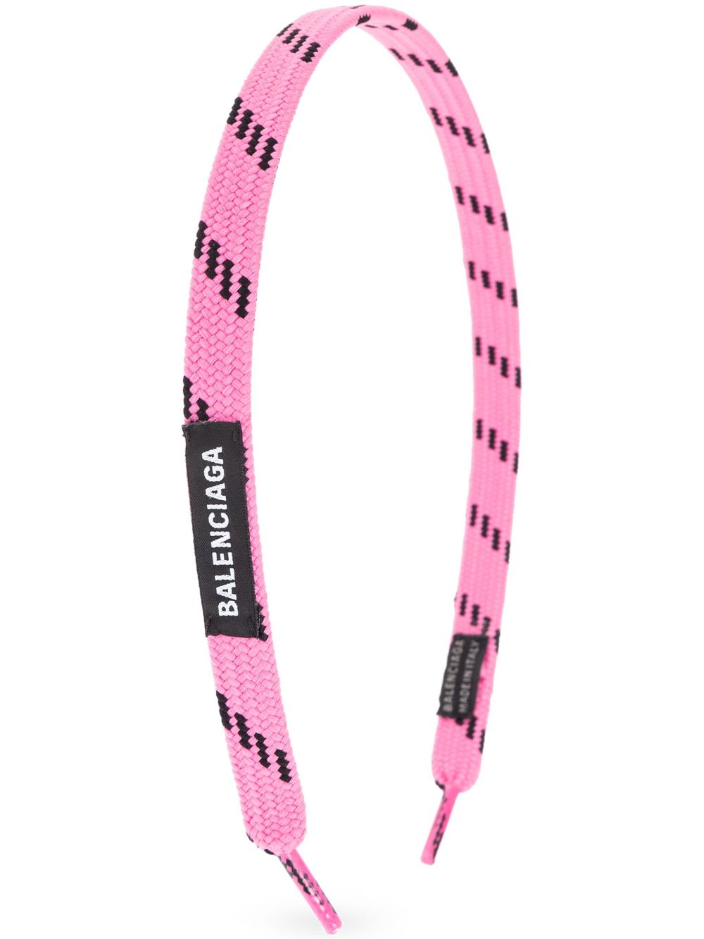 Balenciaga shoe-lace head band - 粉色