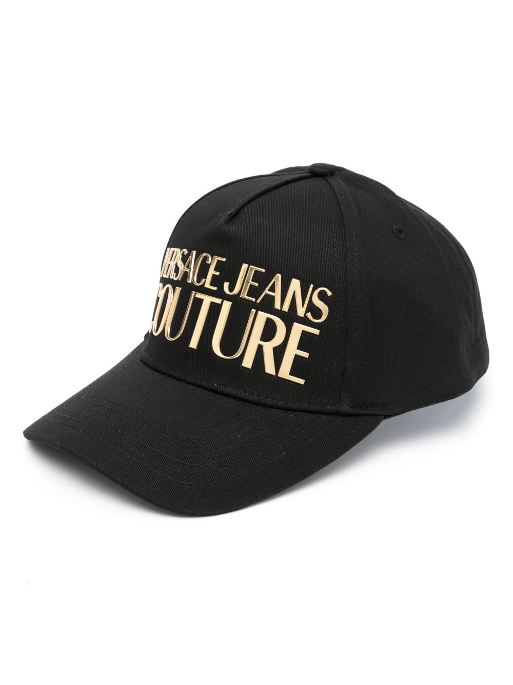 Versace Jeans Couture logo标牌棉棒球帽 - 黑色