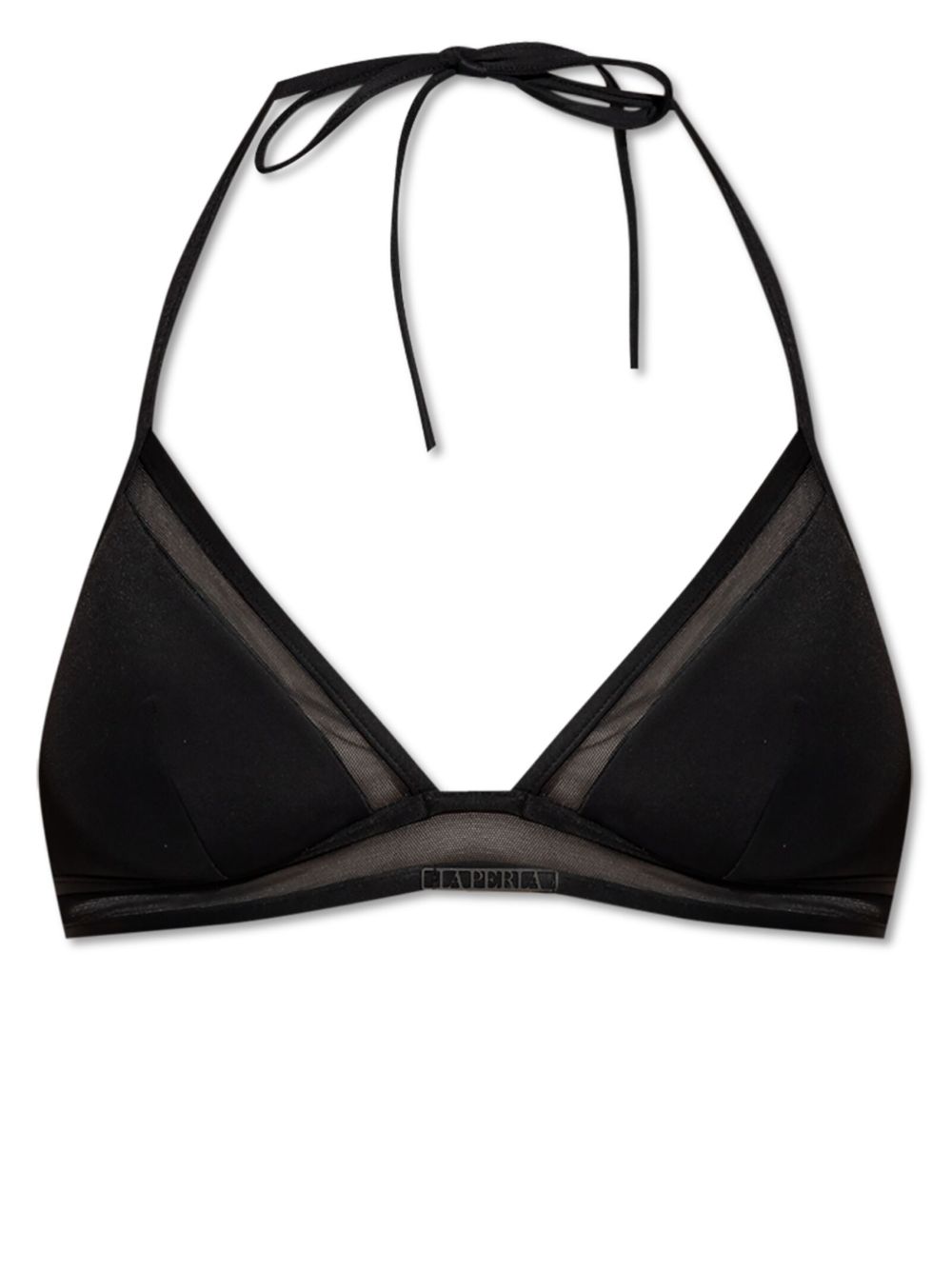 La Perla logo标牌拼接比基尼上装 - 黑色