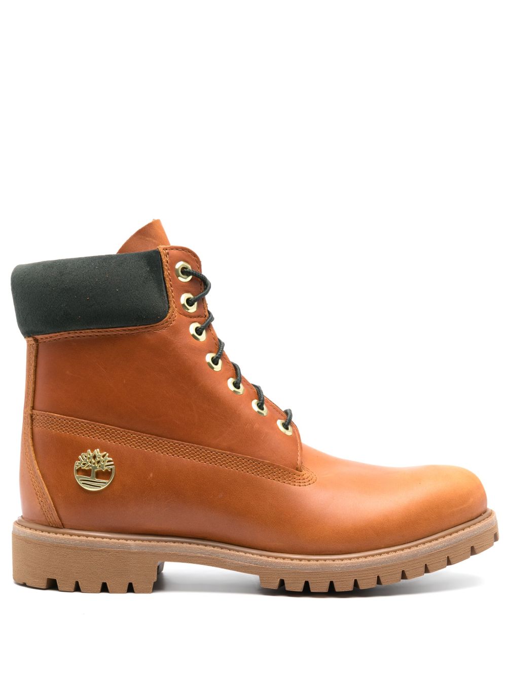 Timberland 系带皮靴 - 褐色