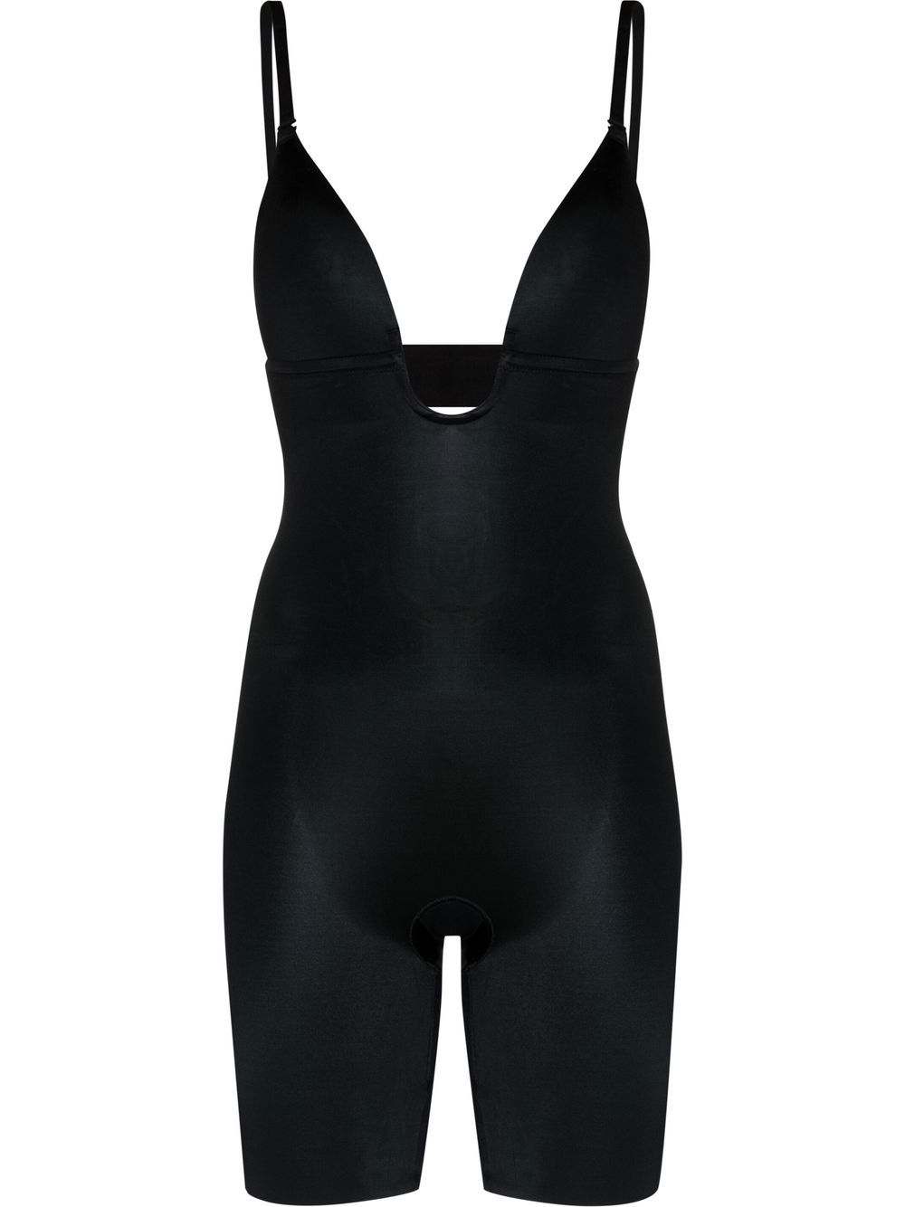 SPANX 深V领连体紧身衣 - 黑色