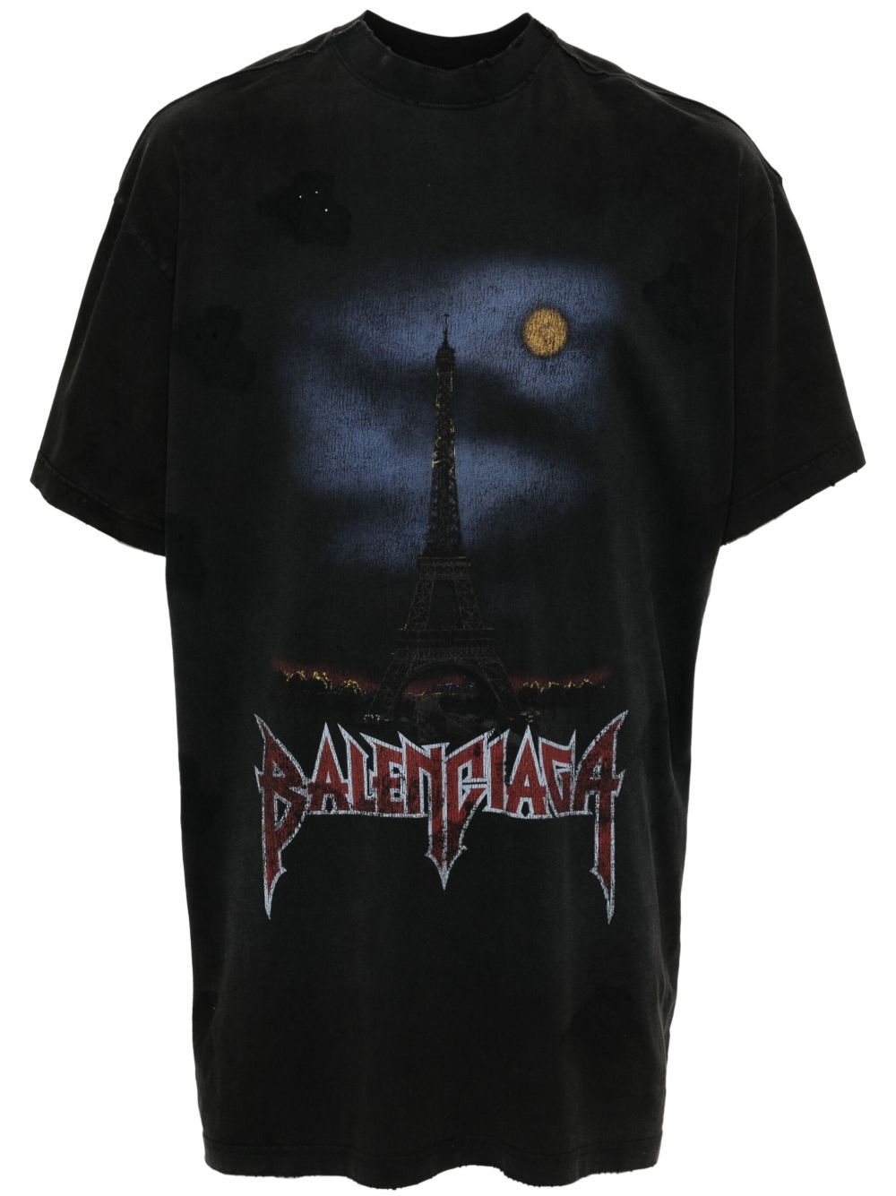 Balenciaga Paris Moon T恤 - 黑色