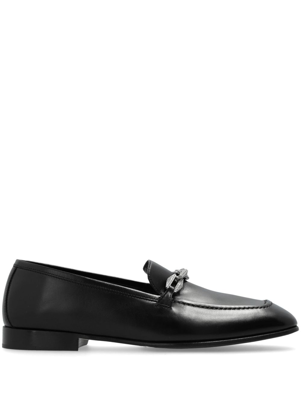 Jimmy Choo Tilda 皮质乐福鞋 - 黑色