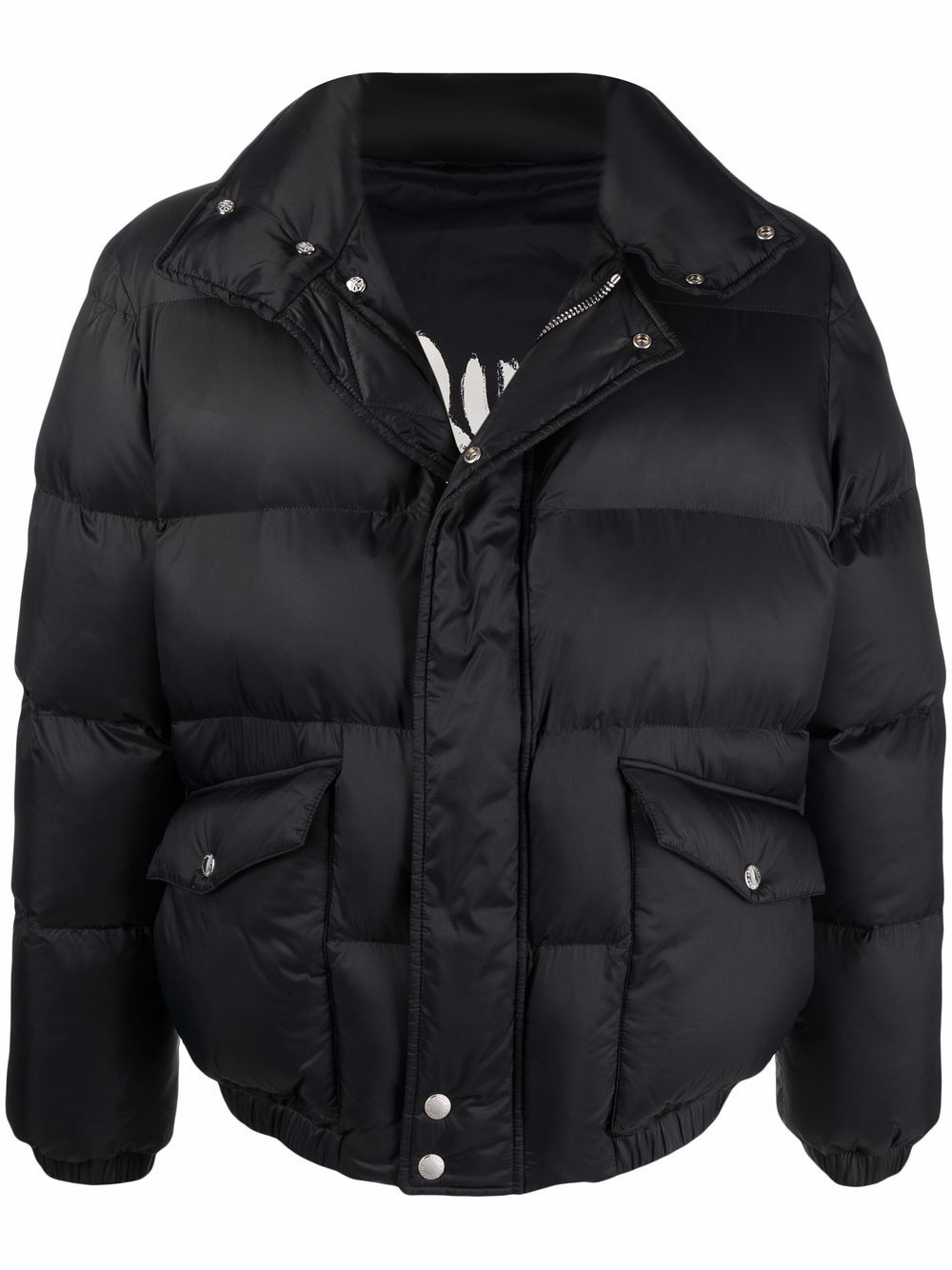 Alexander McQueen 亚历山大·麦昆 logo印花翻领夹克 - 黑色