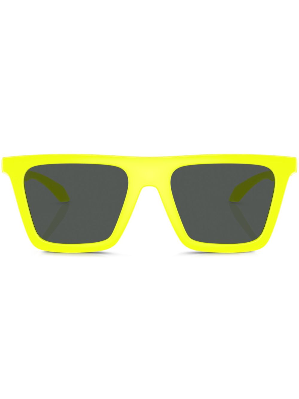 Versace Eyewear 希腊回纹图案细节方框太阳眼镜 - 黄色