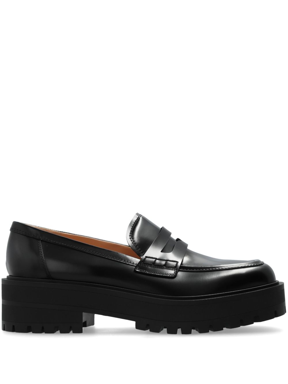 Gianvito Rossi 皮质乐福鞋 - 黑色