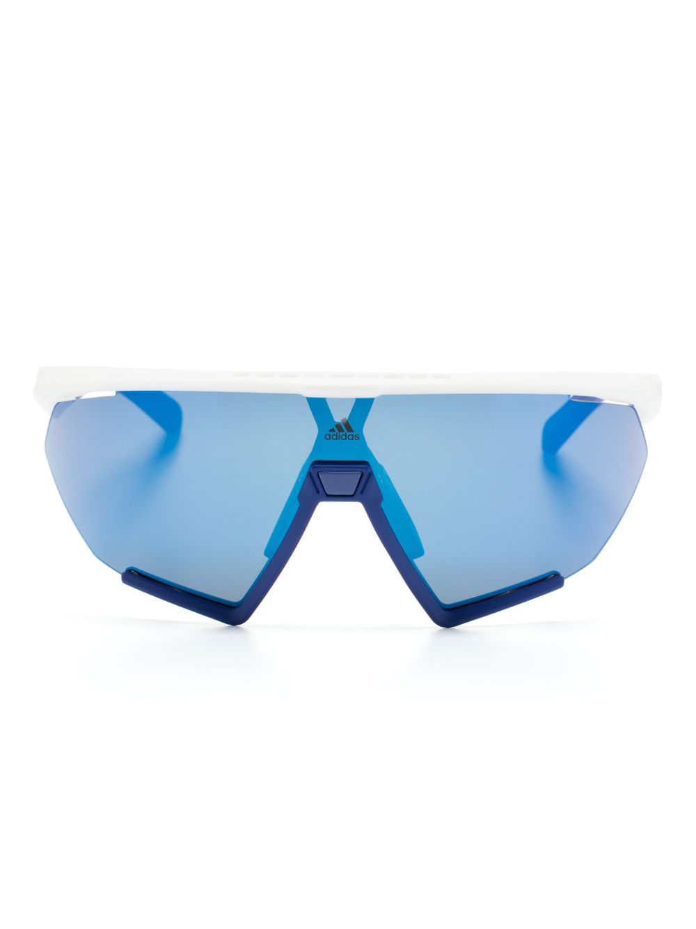 adidas SP0071 几何镜框太阳眼镜 - 蓝色