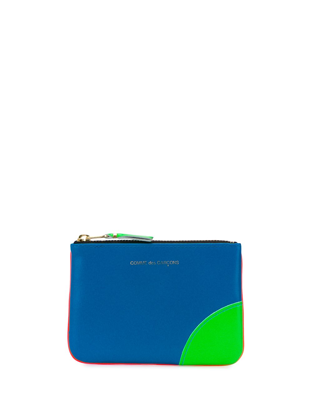 Comme Des Garçons Wallet 拼色皮质钱包 - 蓝色