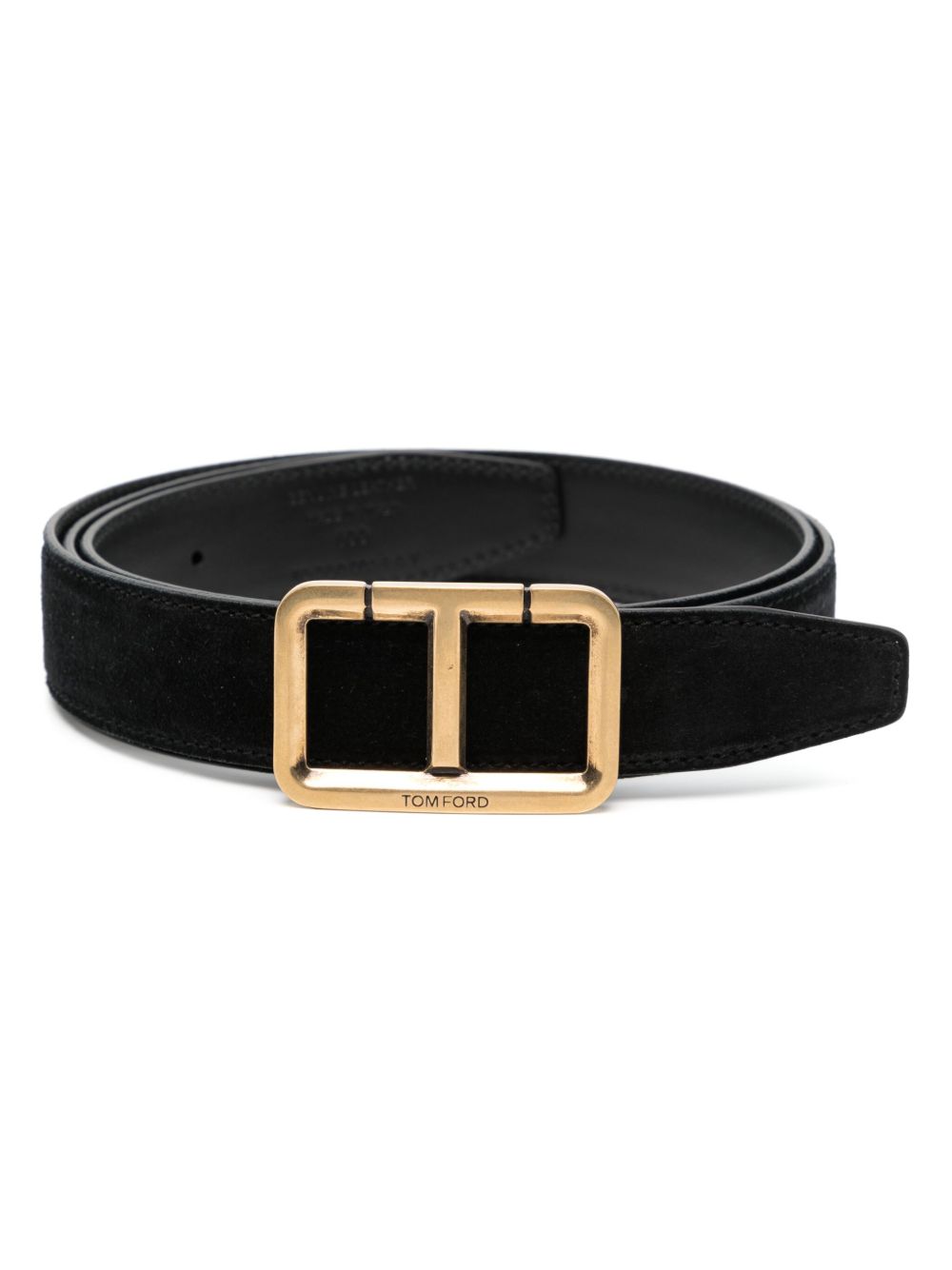 TOM FORD T字扣皮质腰带 - 黑色