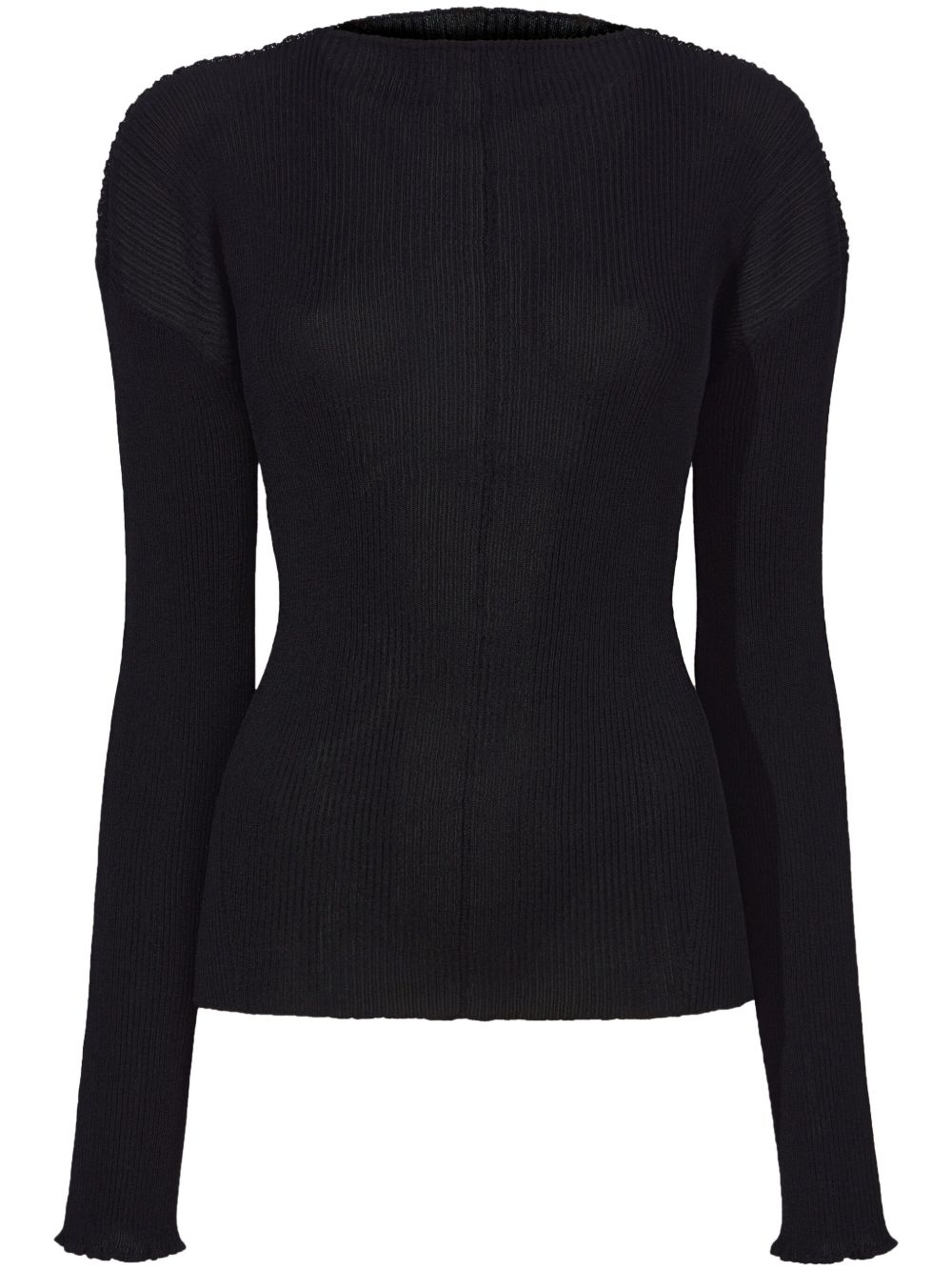 Proenza Schouler Camille 罗纹针织上衣 - 黑色