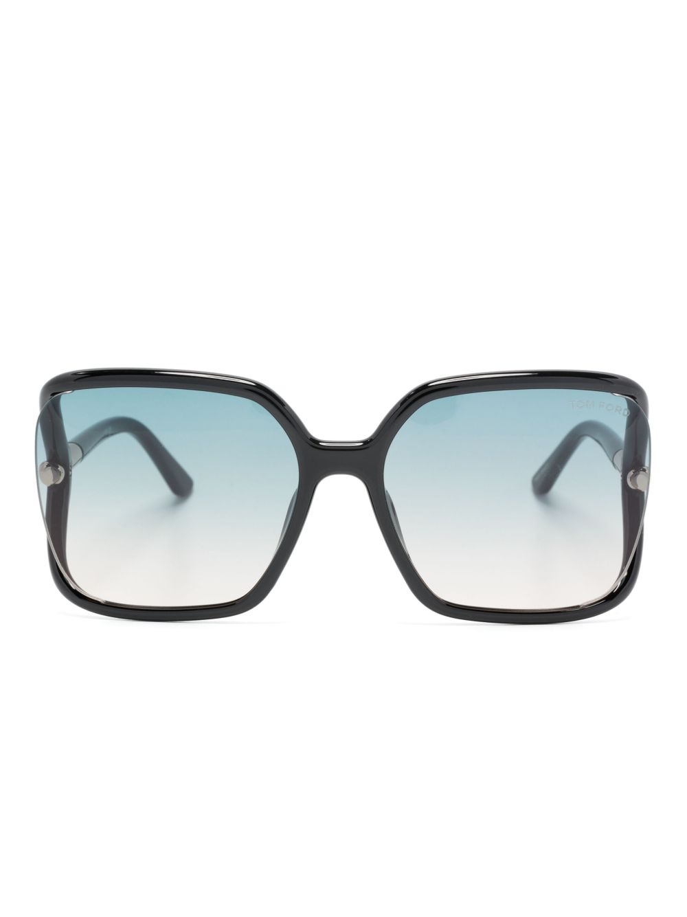TOM FORD Eyewear 超大框渐色镜片太阳眼镜 - 黑色