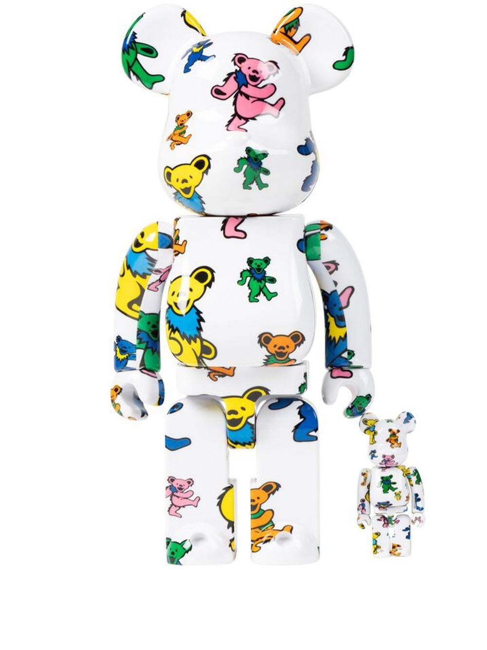 MEDICOM TOY Grateful Dead Dancing BE@RBRICK 100% & 400% 模型玩具 - 白色