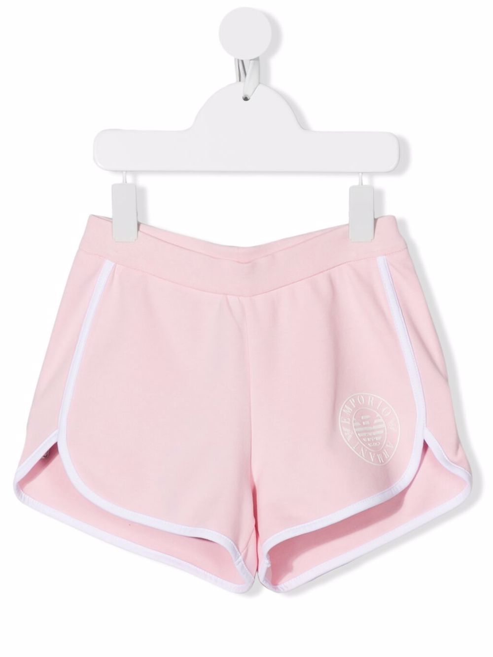Emporio Armani Kids logo标记短裤 - 粉色