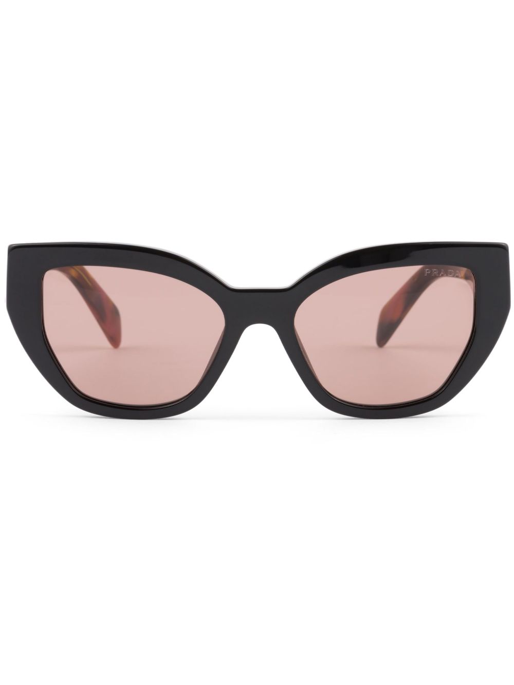 Prada Eyewear 玳瑁纹效果猫眼框太阳眼镜 - 褐色