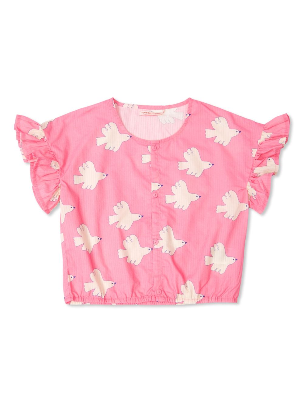 Tiny Cottons Doves Frill 棉罩衫 - 粉色