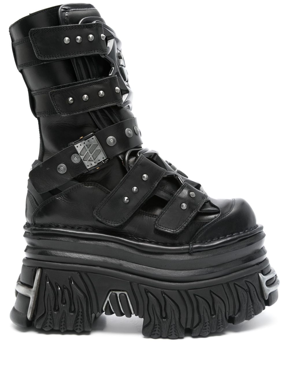 VETEMENTS x New Rock Gamer 中筒靴 - 黑色