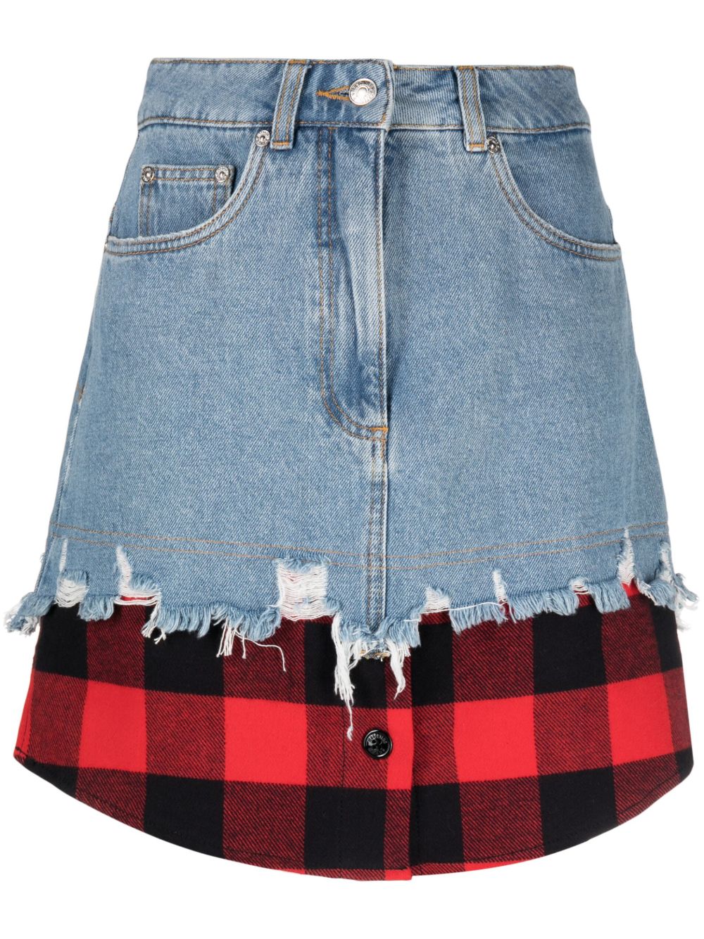 MOSCHINO JEANS 分层式设计牛仔半身裙 - 蓝色