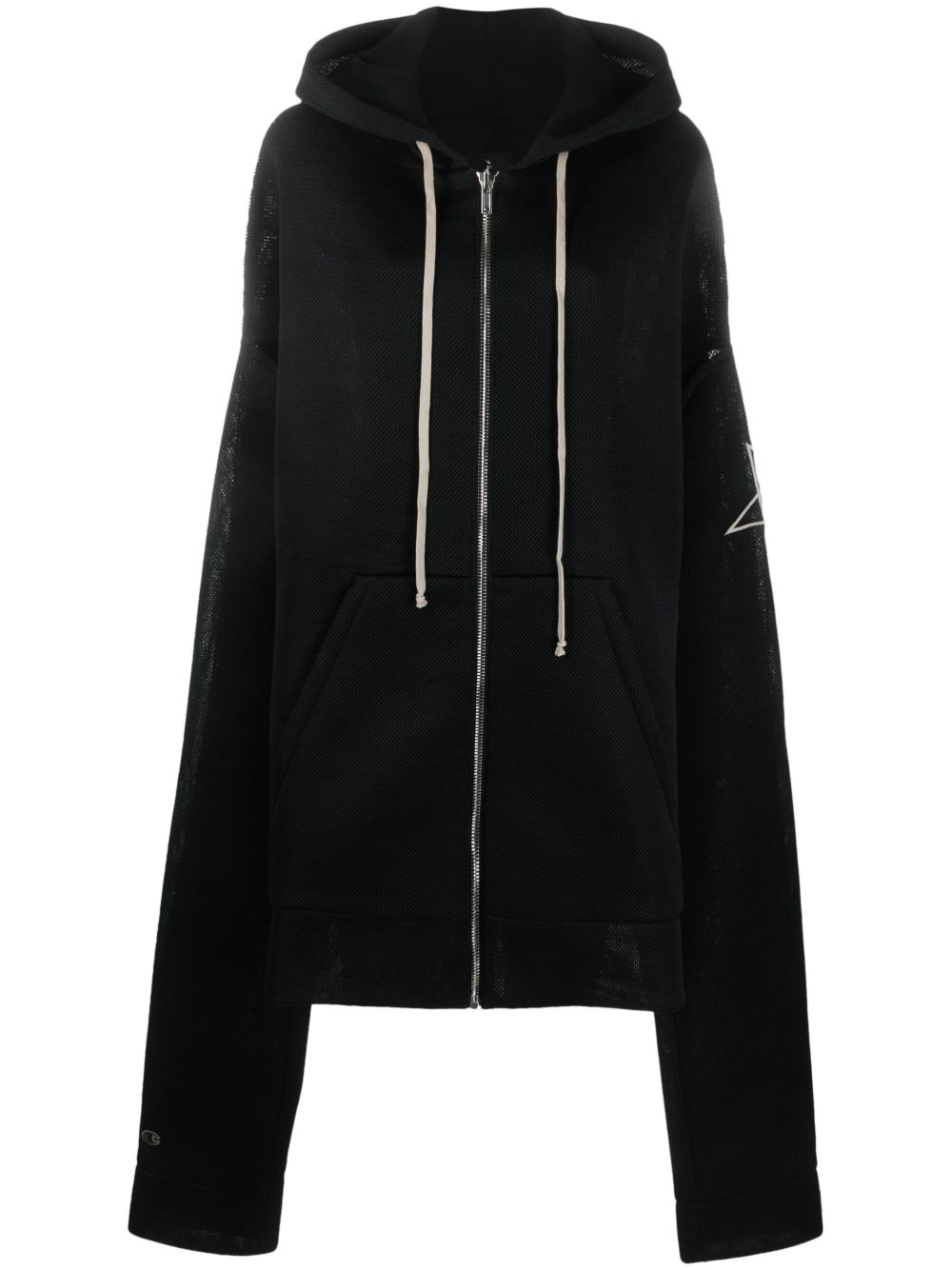 Rick Owens X Champion 超大款拉链连帽衫 - 黑色