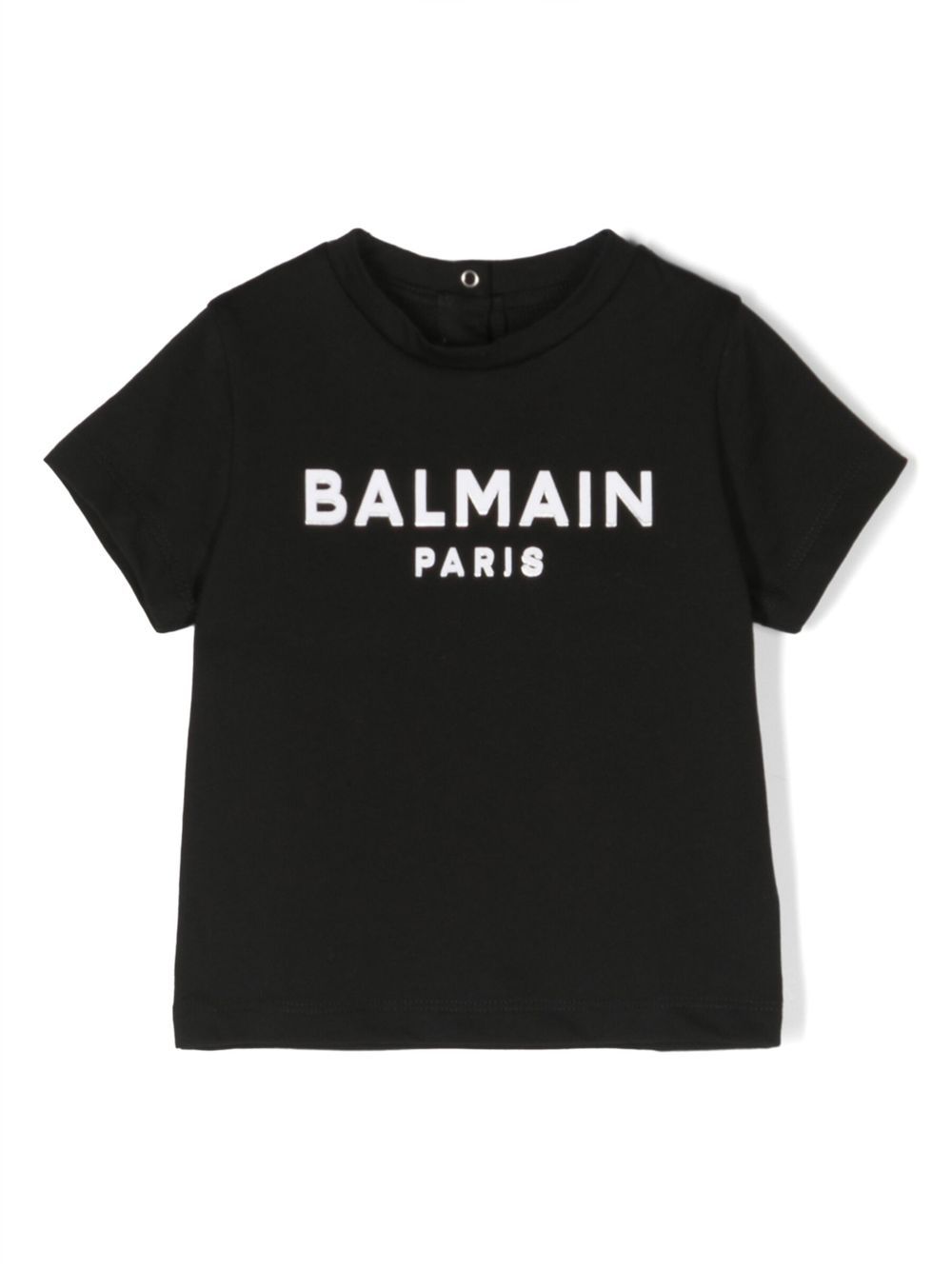 Balmain Kids logo印花细节T恤 - 黑色
