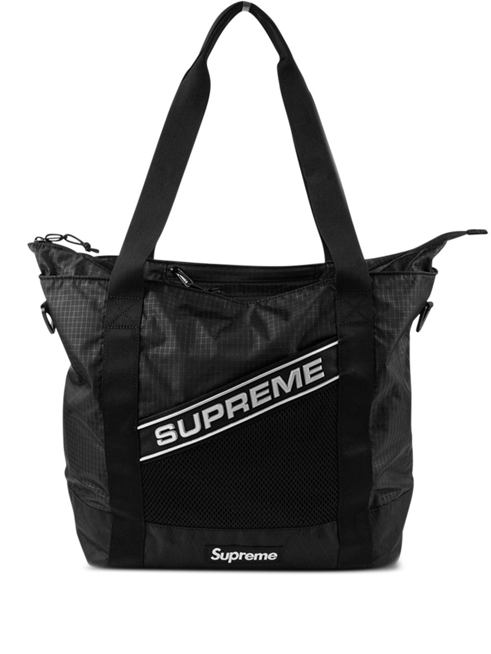 Supreme 印花手提包 - 黑色