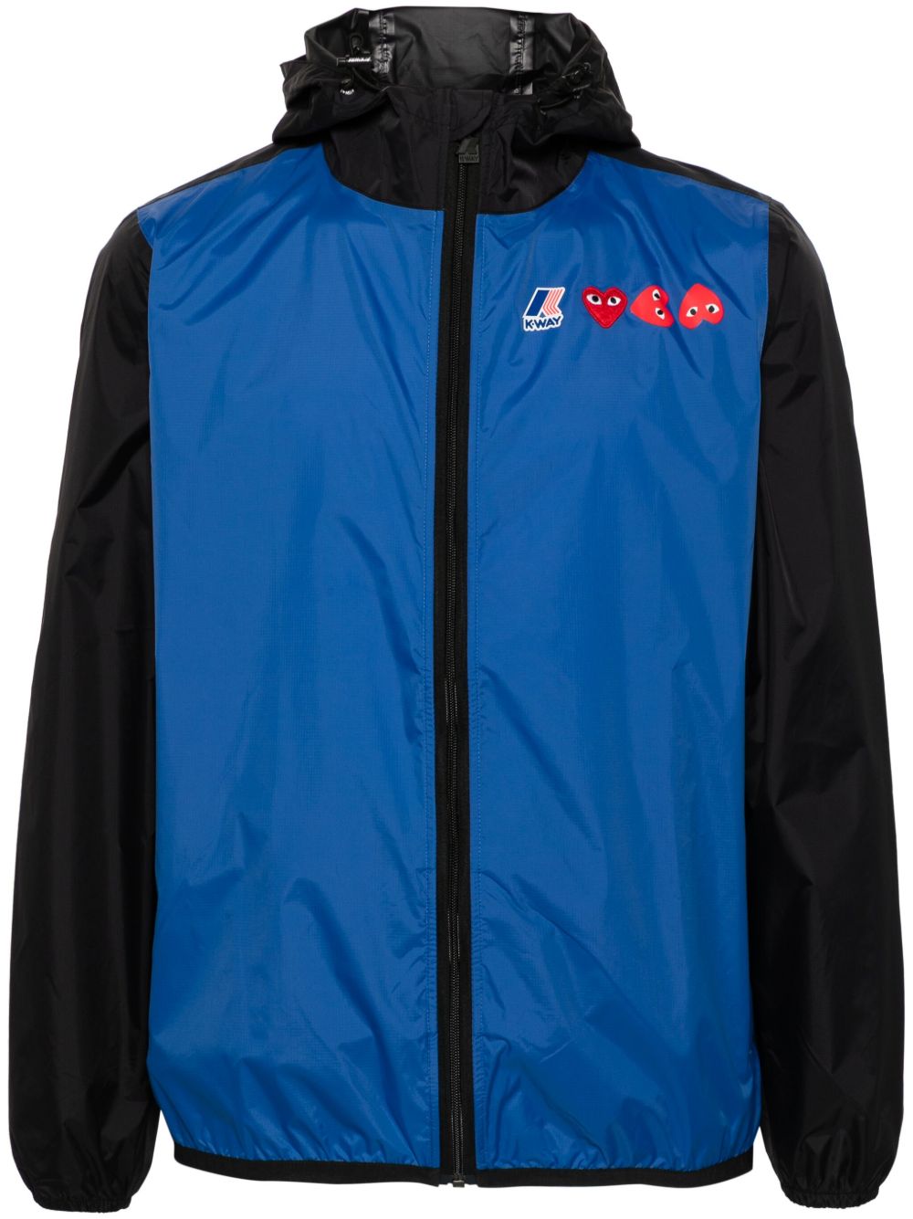 Comme Des Garçons Play x K-Way Heart 贴花轻薄夹克 - 蓝色