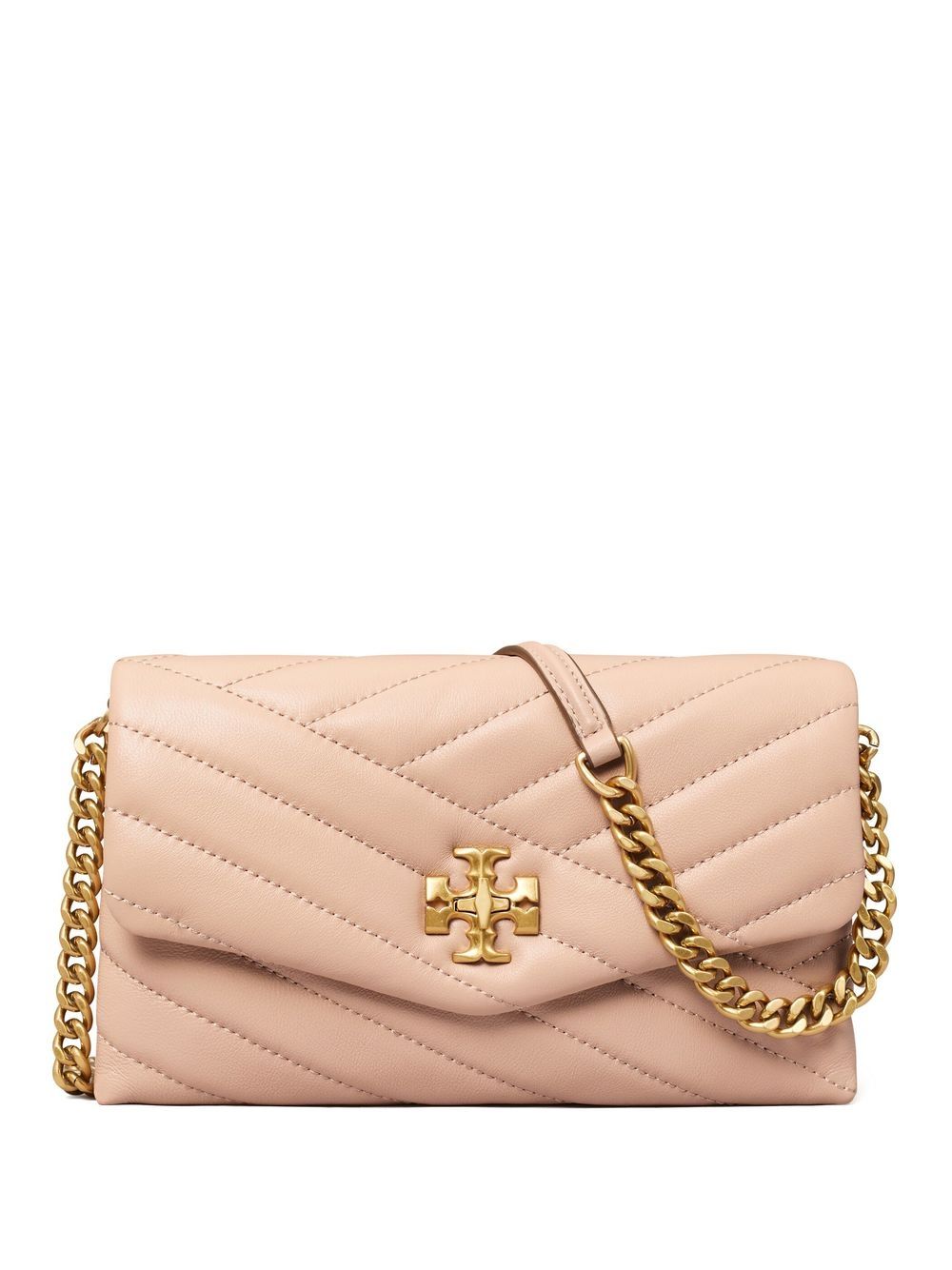 Tory Burch Kira Chevron Chain 钱包 - 粉色