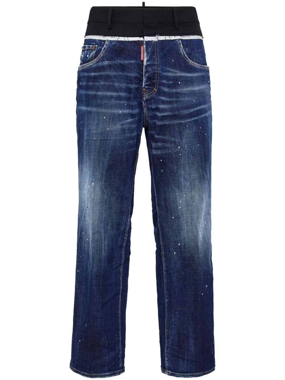 DSQUARED2 中腰直筒牛仔裤 - 蓝色