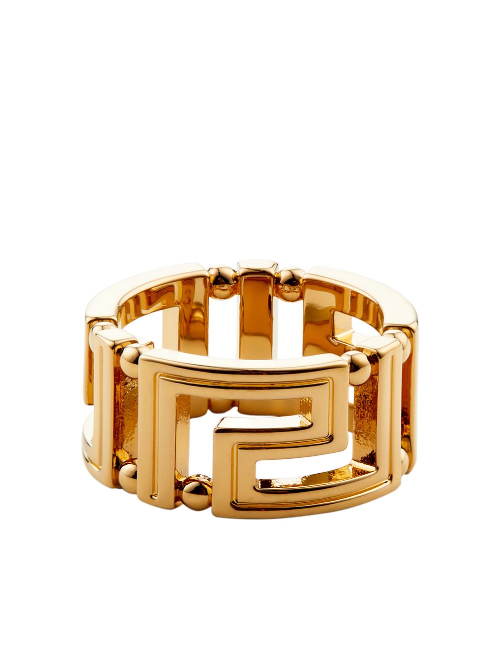 Versace Greca 镂空戒指 - 金色