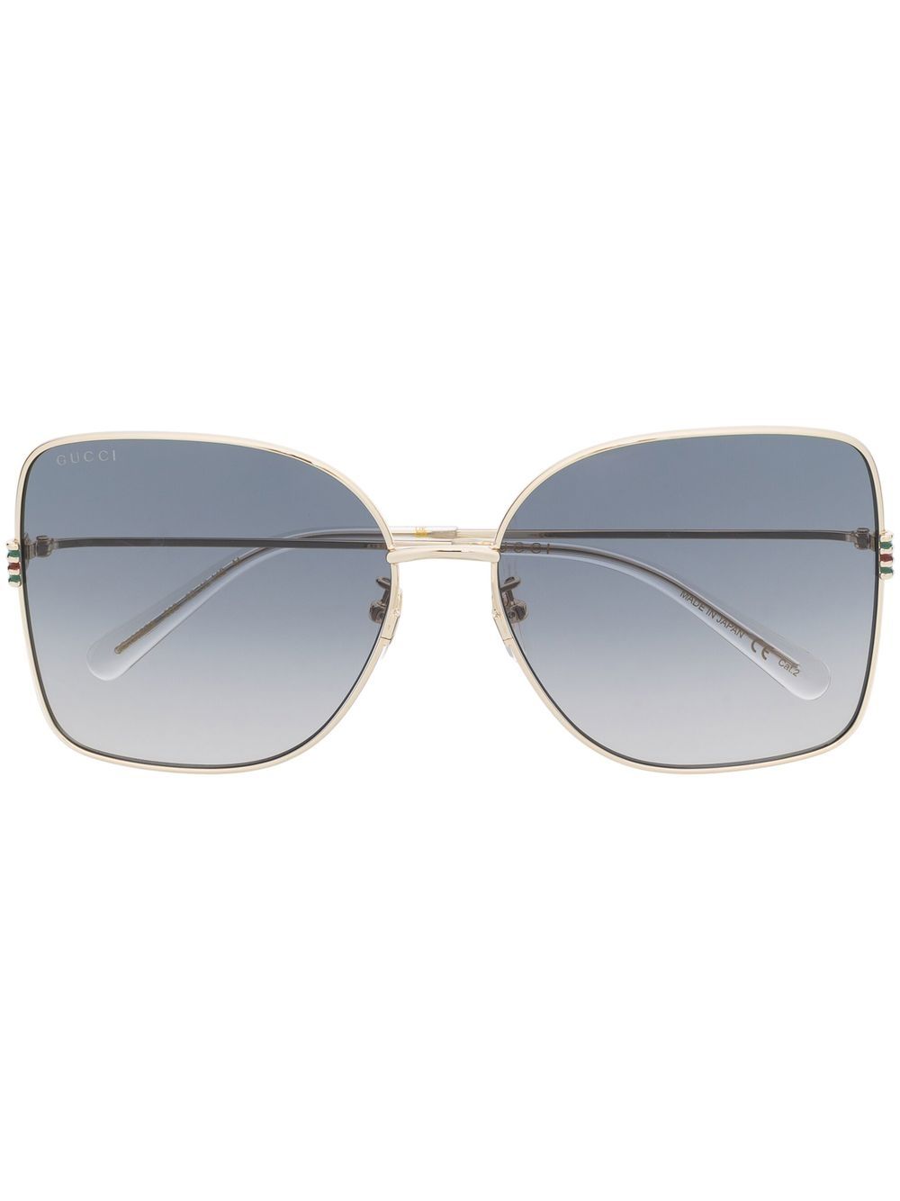 Gucci Eyewear 渐色镜片效果太阳眼镜 - 金色