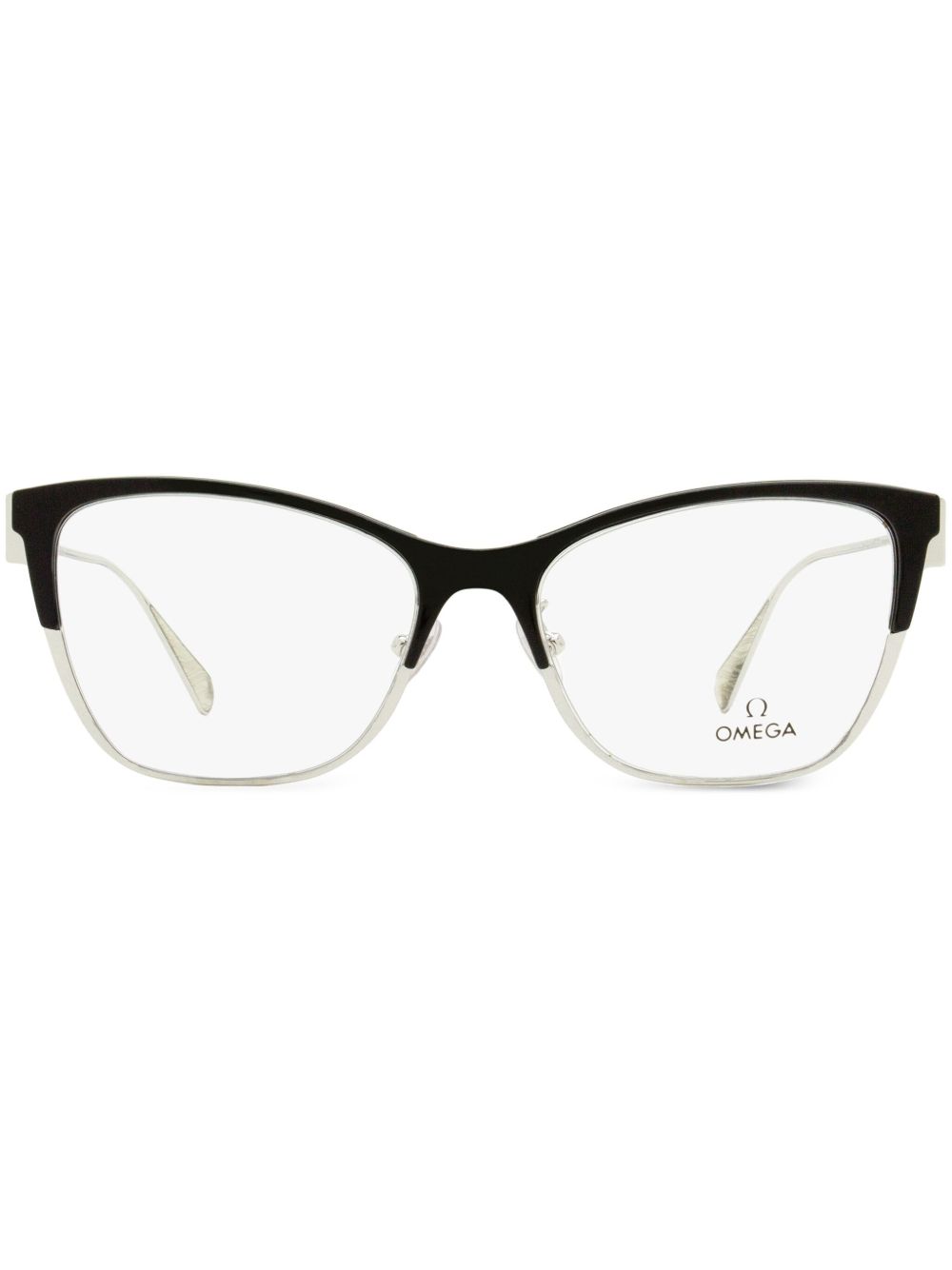 OMEGA EYEWEAR 蝴蝶形镜框眼镜 - 黑色