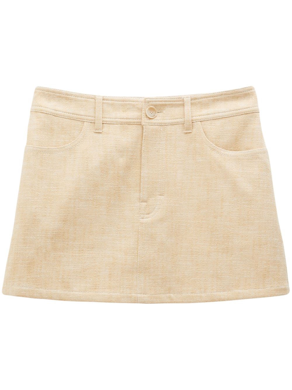 Filippa K A字棉混纺迷你半身裙 - 中性色