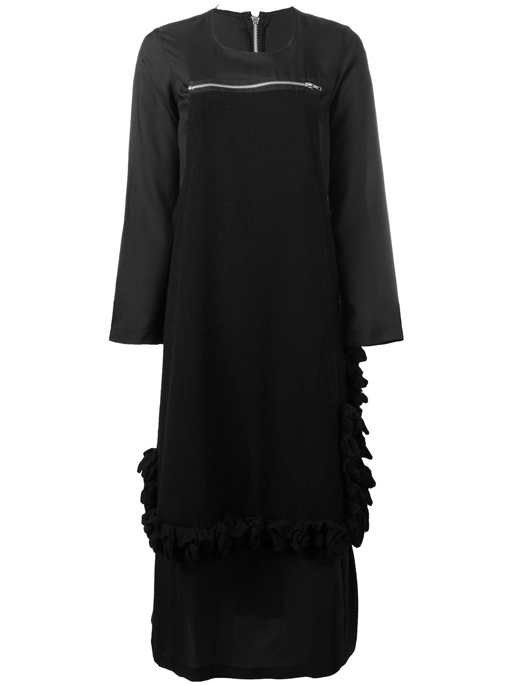 Comme Des Garçons Pre-Owned 古着正面围裹式连衣裙 - 黑色
