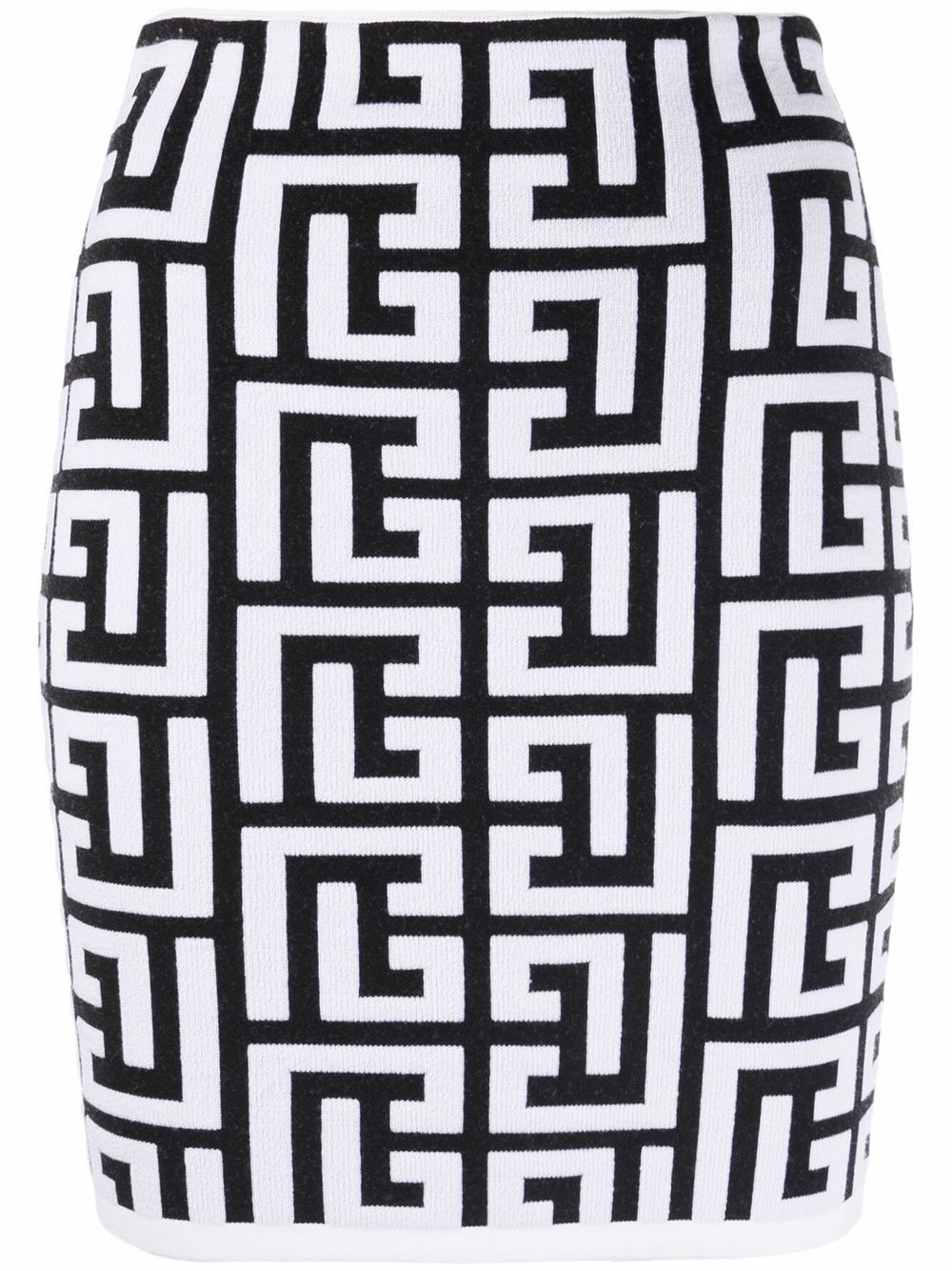Balmain 巴尔曼 经典logo高腰迷你半身裙 - 中性色