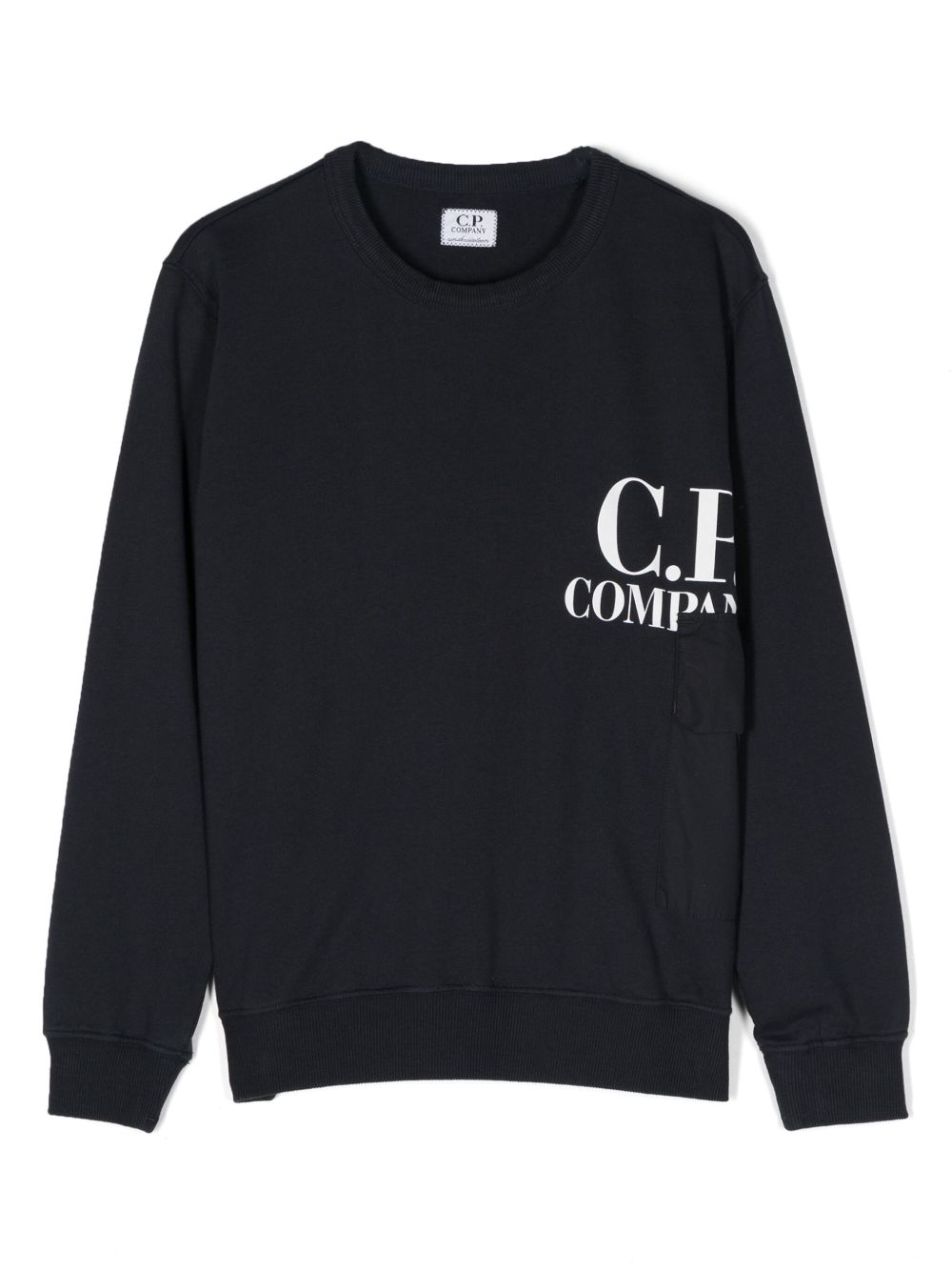 C.P. Company Kids logo印花卫衣 - 蓝色