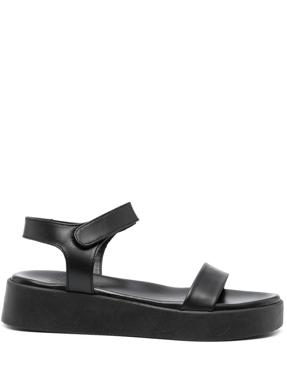 Ancient Greek Sandals Salamina 皮质凉鞋 - 黑色