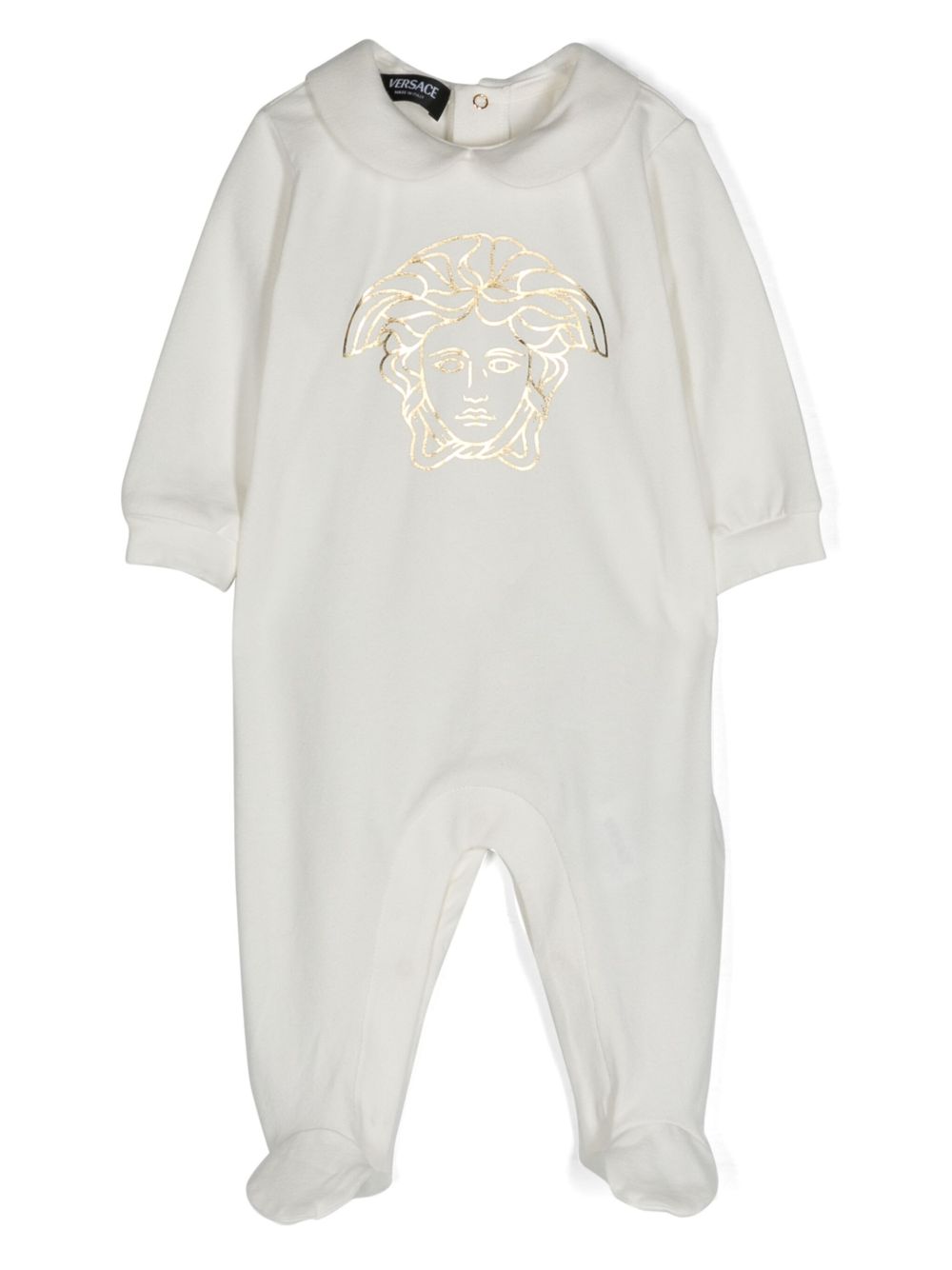 Versace Kids Medusa Head 印花棉睡衣套装 - 白色