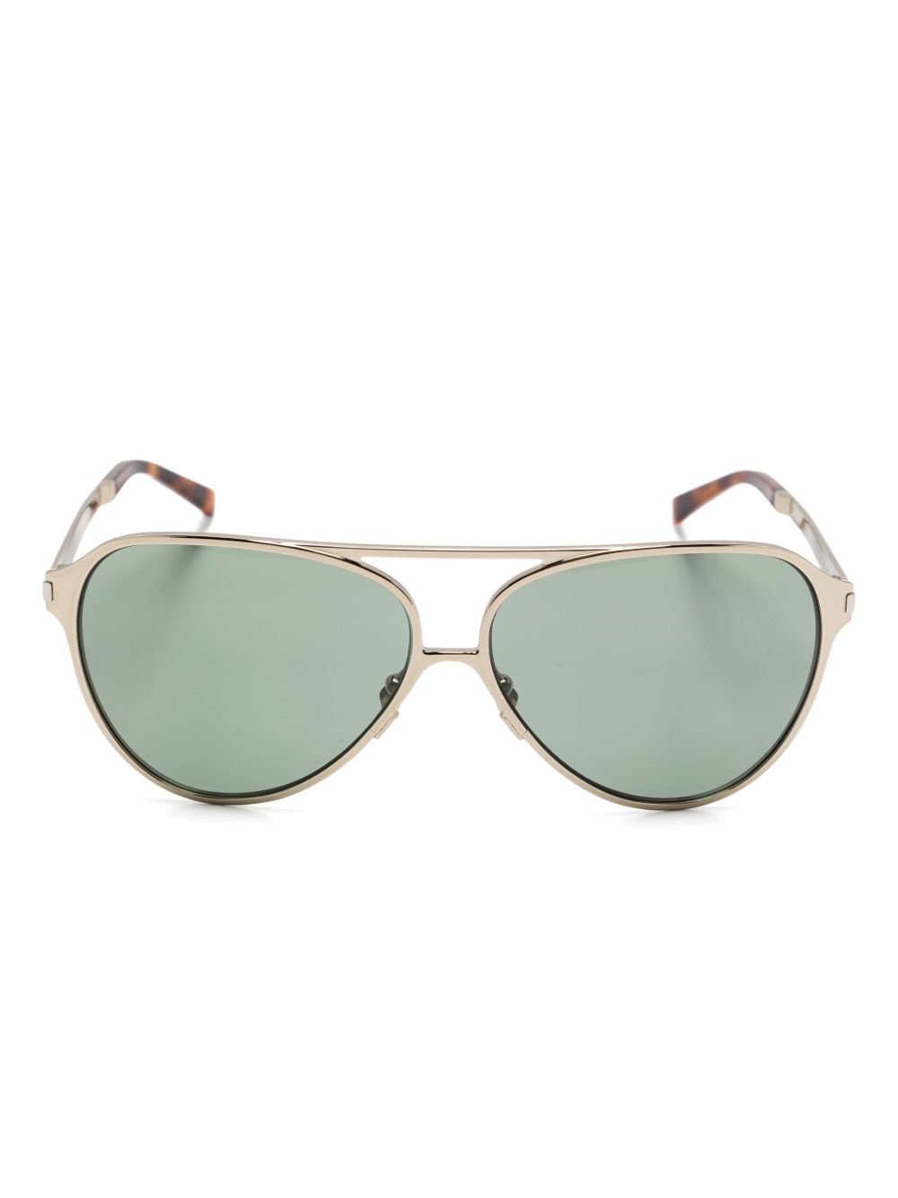 Saint Laurent Eyewear 飞行员镜框太阳眼镜 - 金色