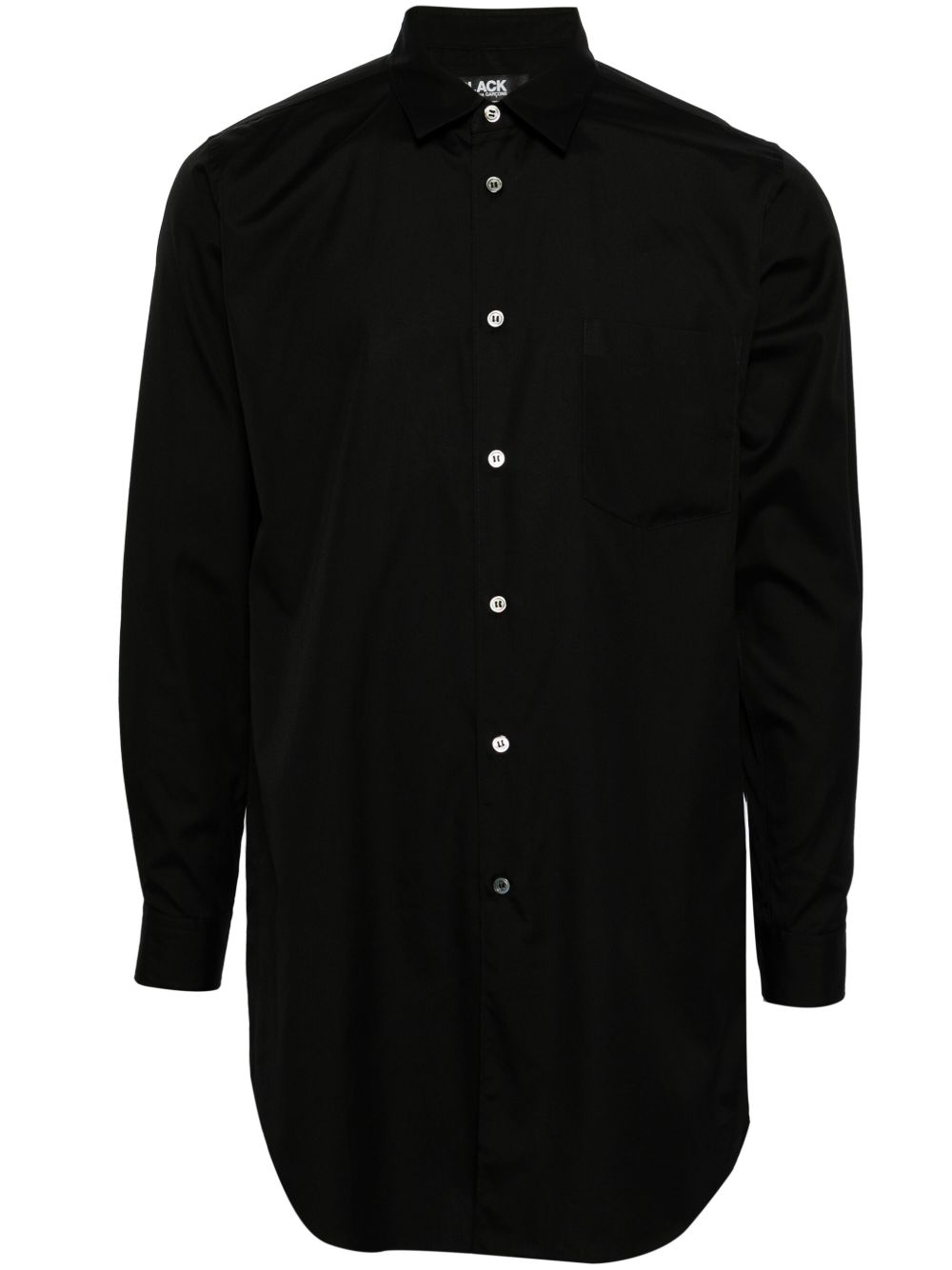 Black Comme Des Garçons 经典翻领棉衬衫 - 黑色