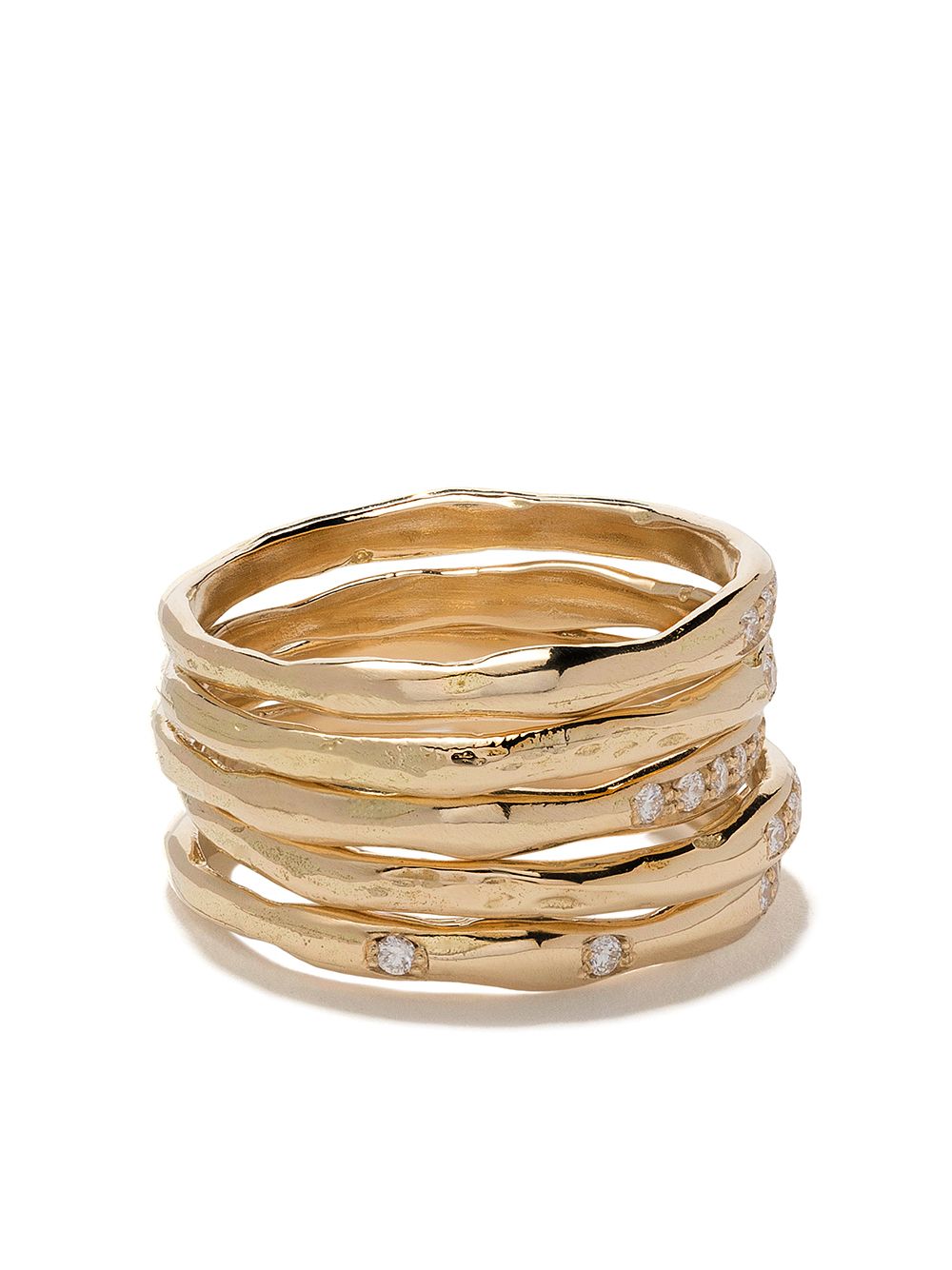 Wouters & Hendrix Gold Diamond 18k金钻石戒指组合 - 金色