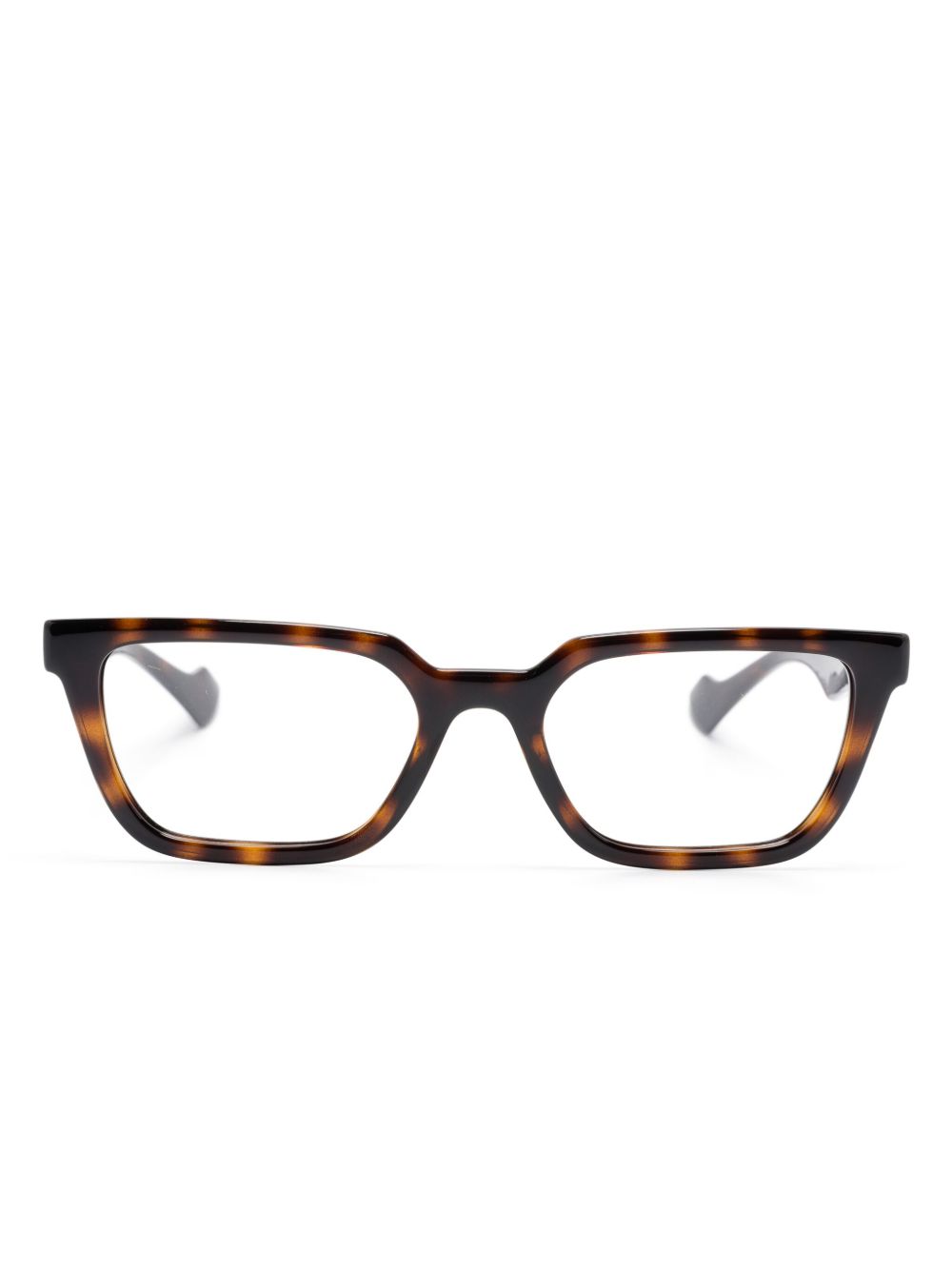Gucci Eyewear 长方形镜框眼镜 - 褐色
