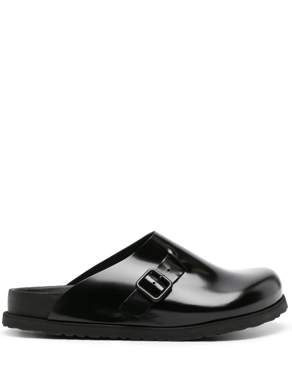 Birkenstock Boston Bold 皮质拖鞋 - 黑色